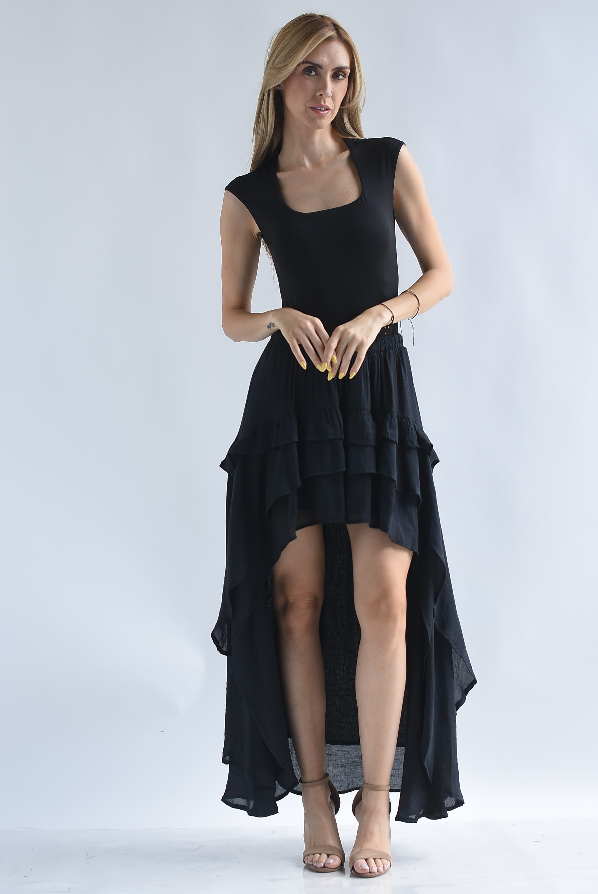 Falda boho asimétrica olanes