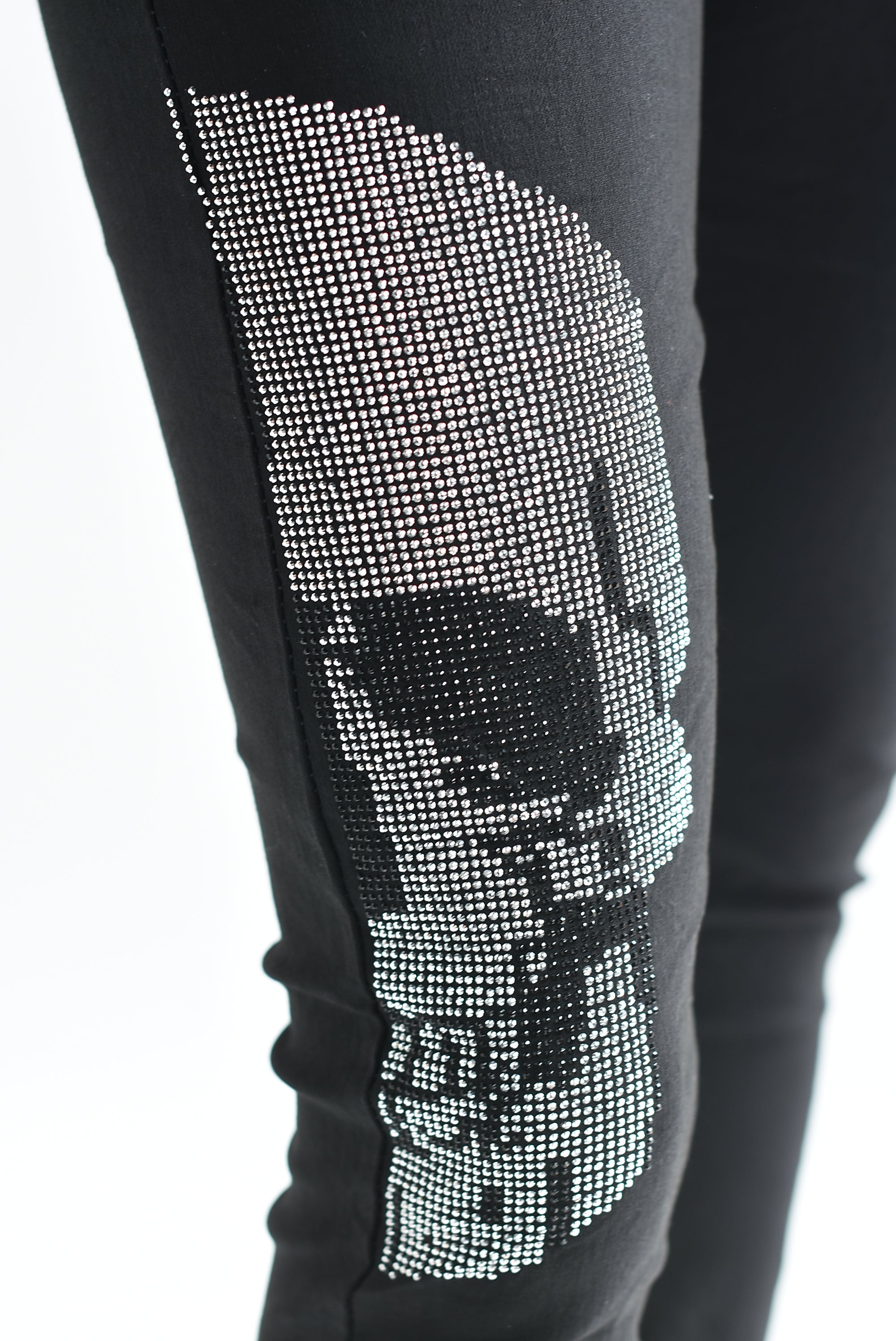 Jogger italiano calaveras Negro