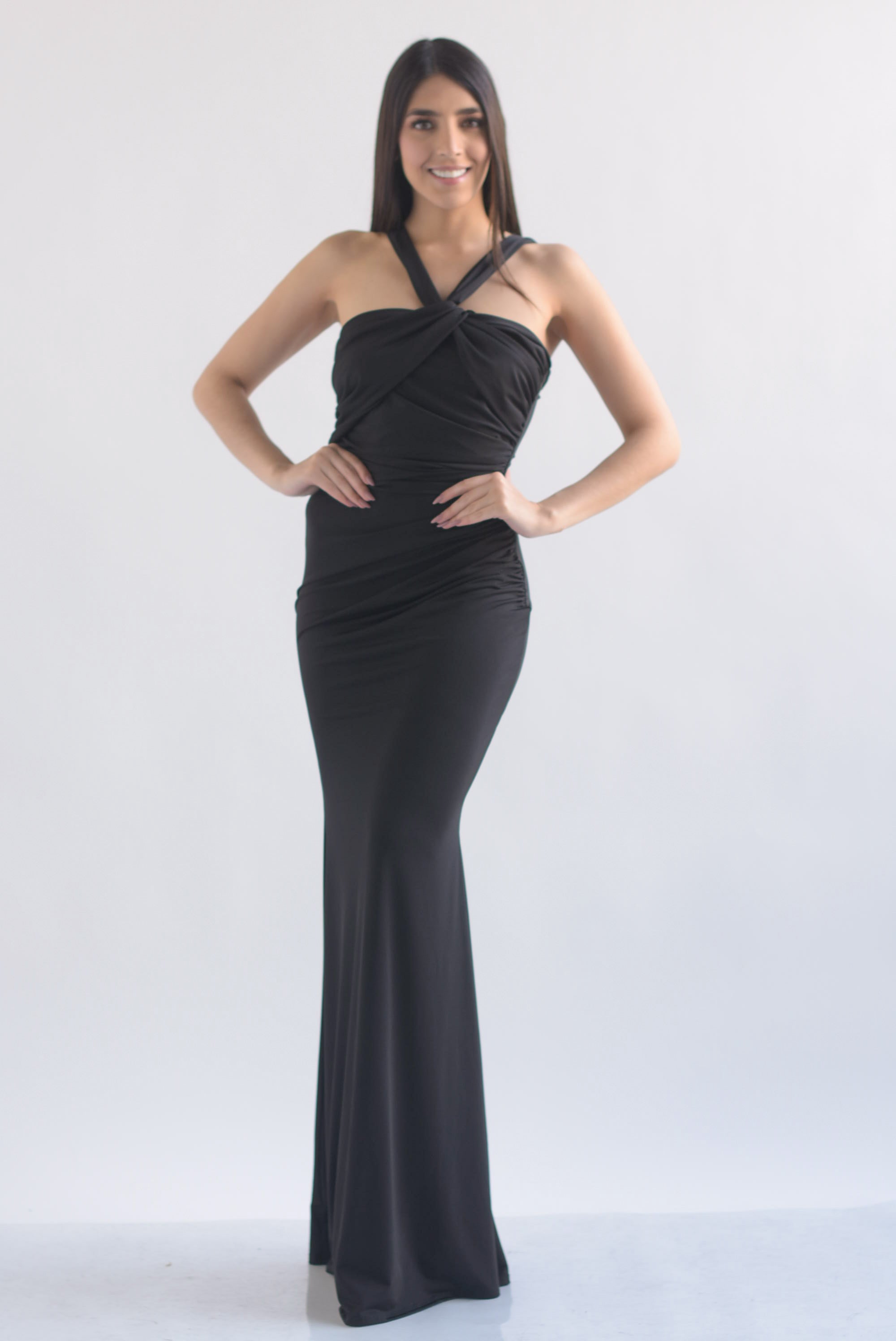 Vestido tirante tipo halter