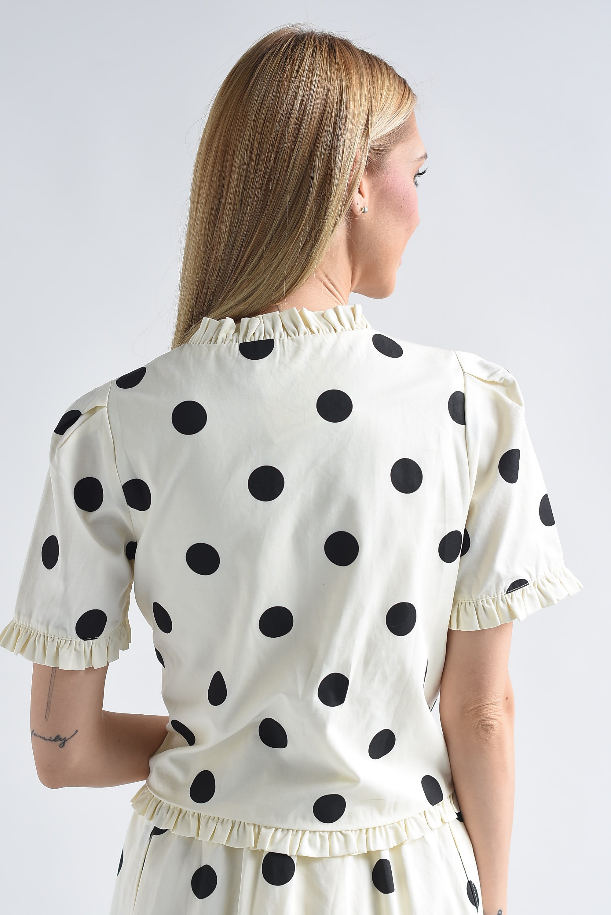 Blusa filo olán polka dots