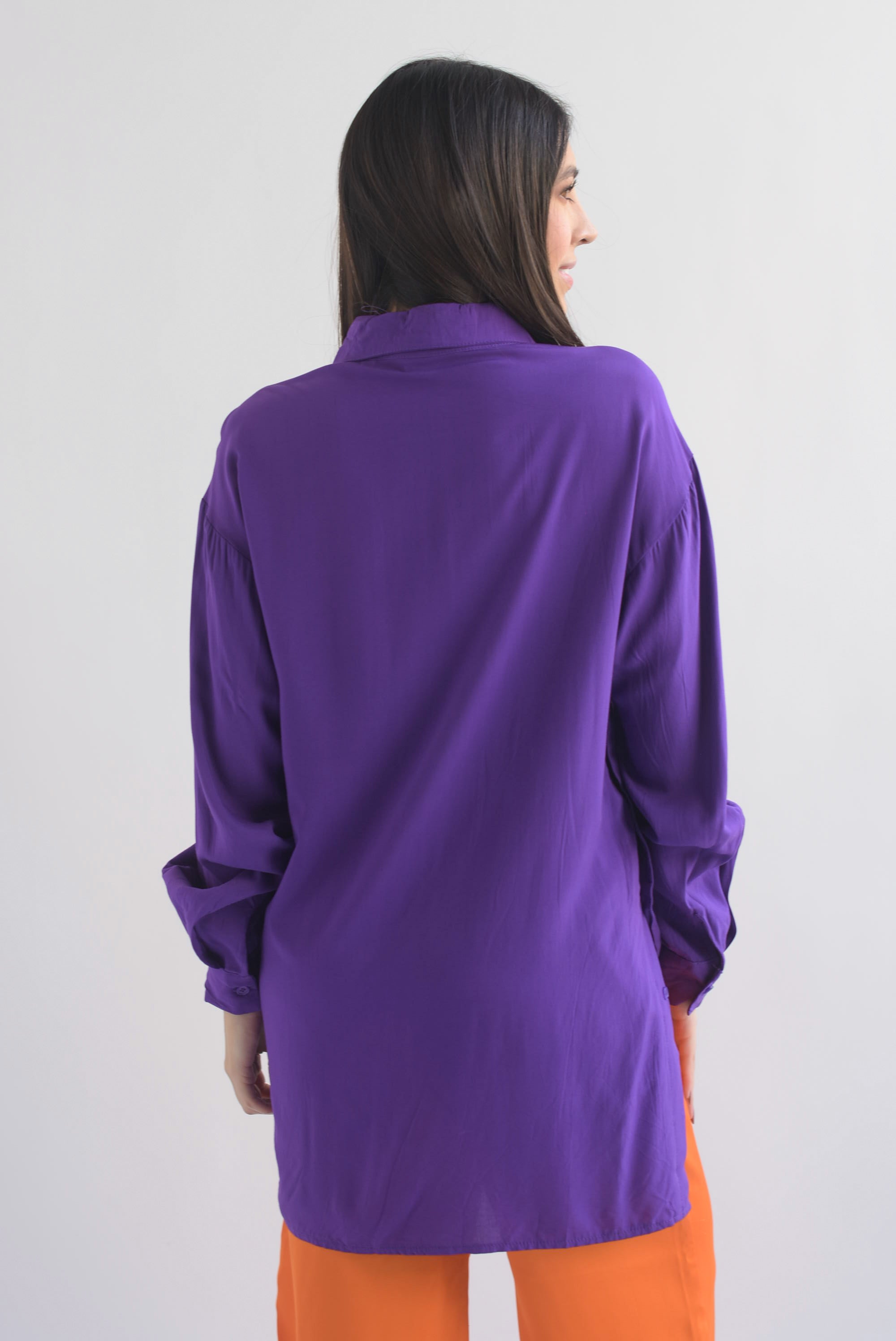 Camisa larga botones laterales