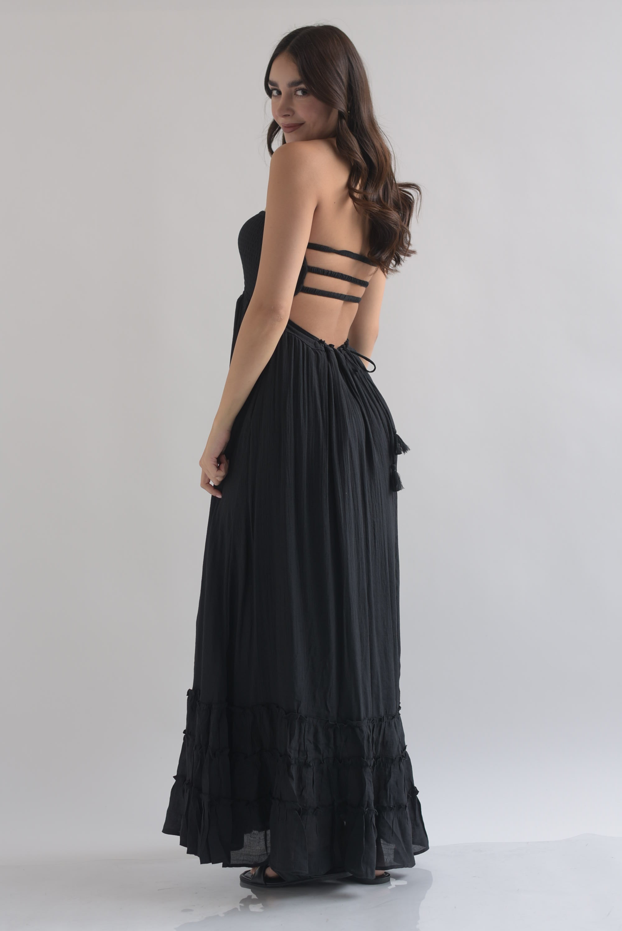 Vestido boho pecho elástico