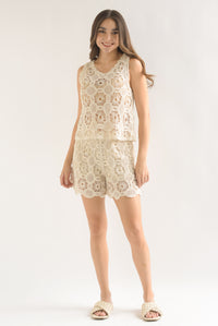 Fashion Styled Set Short y Blusa crochet Crudo
