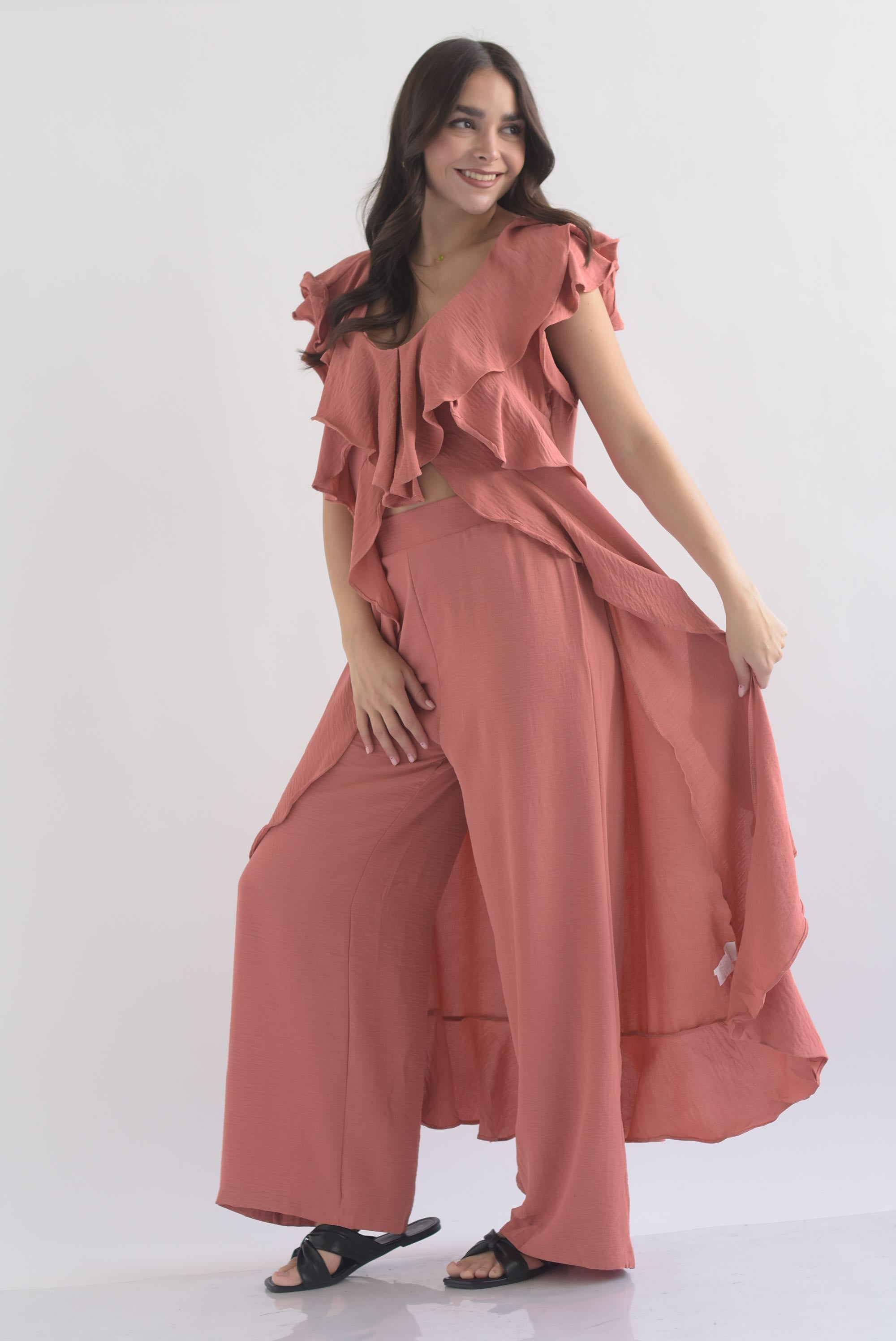 Set Pantalón y Maxi blusa olán