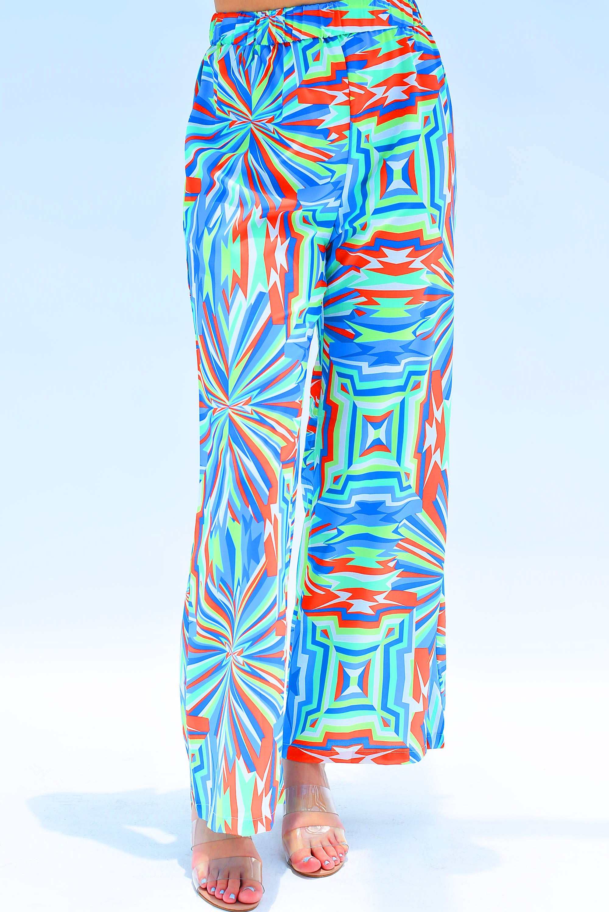 Pantalón explosión Azul con Naranja