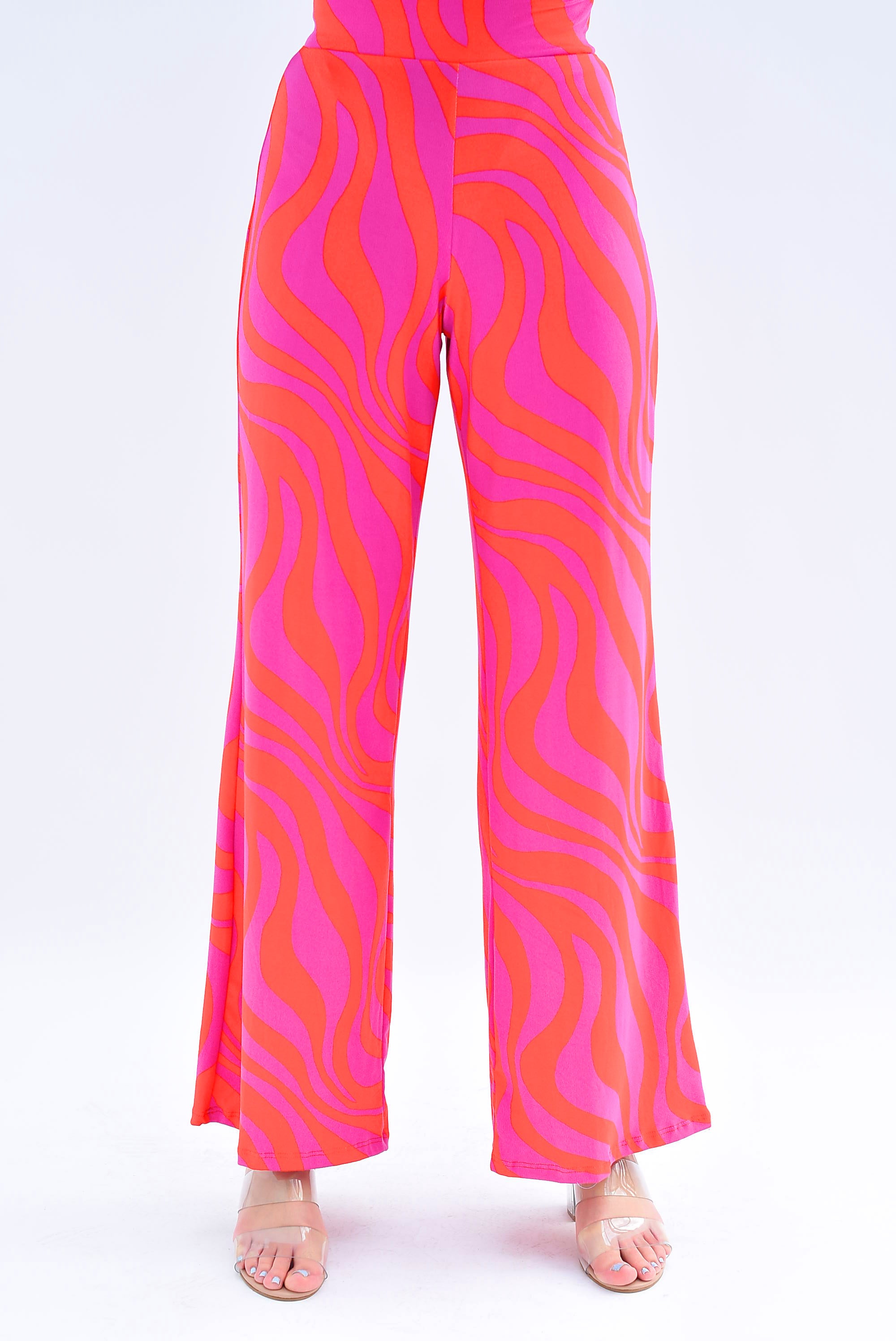 Pantalón algodón Magenta con Rojo