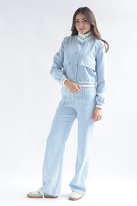 Fashion Styled Set Pantalón y Chamarra cargo Azul Baby