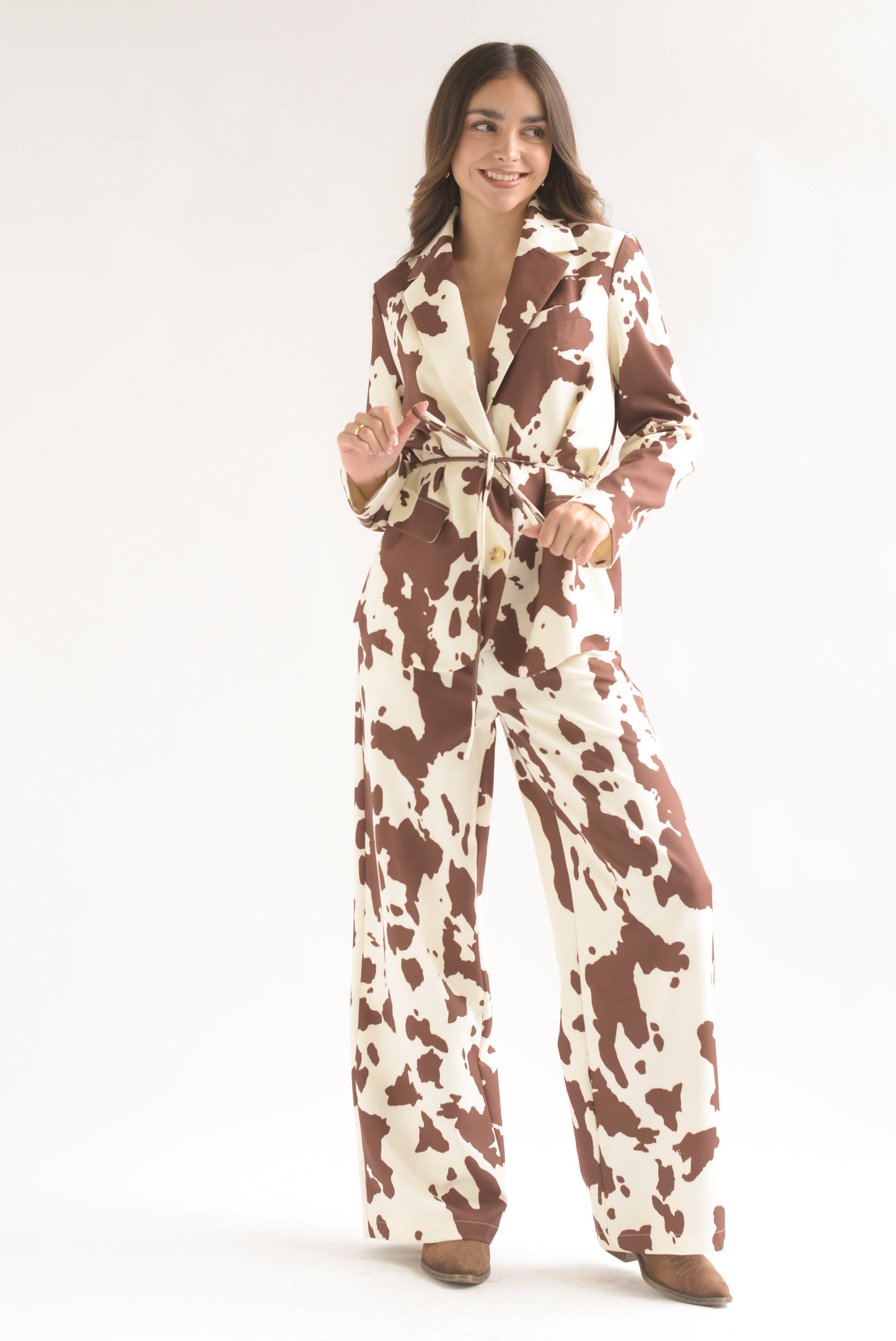 Set Pantalón y Blazer cinta Cow