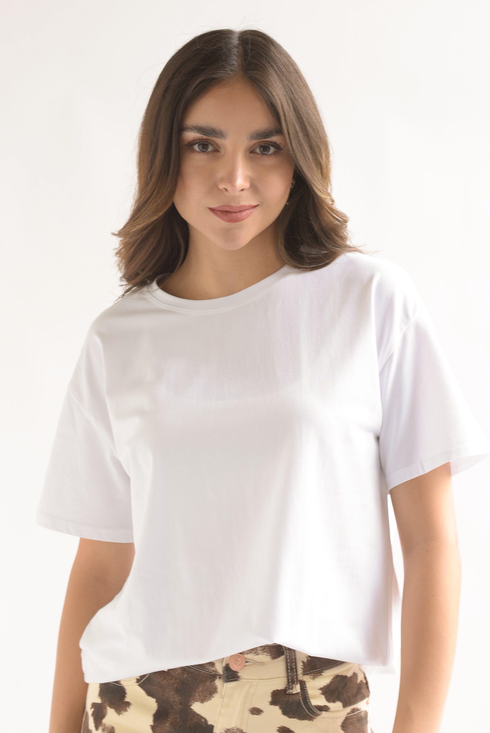 T-Shirt amplia manga corta Blanca