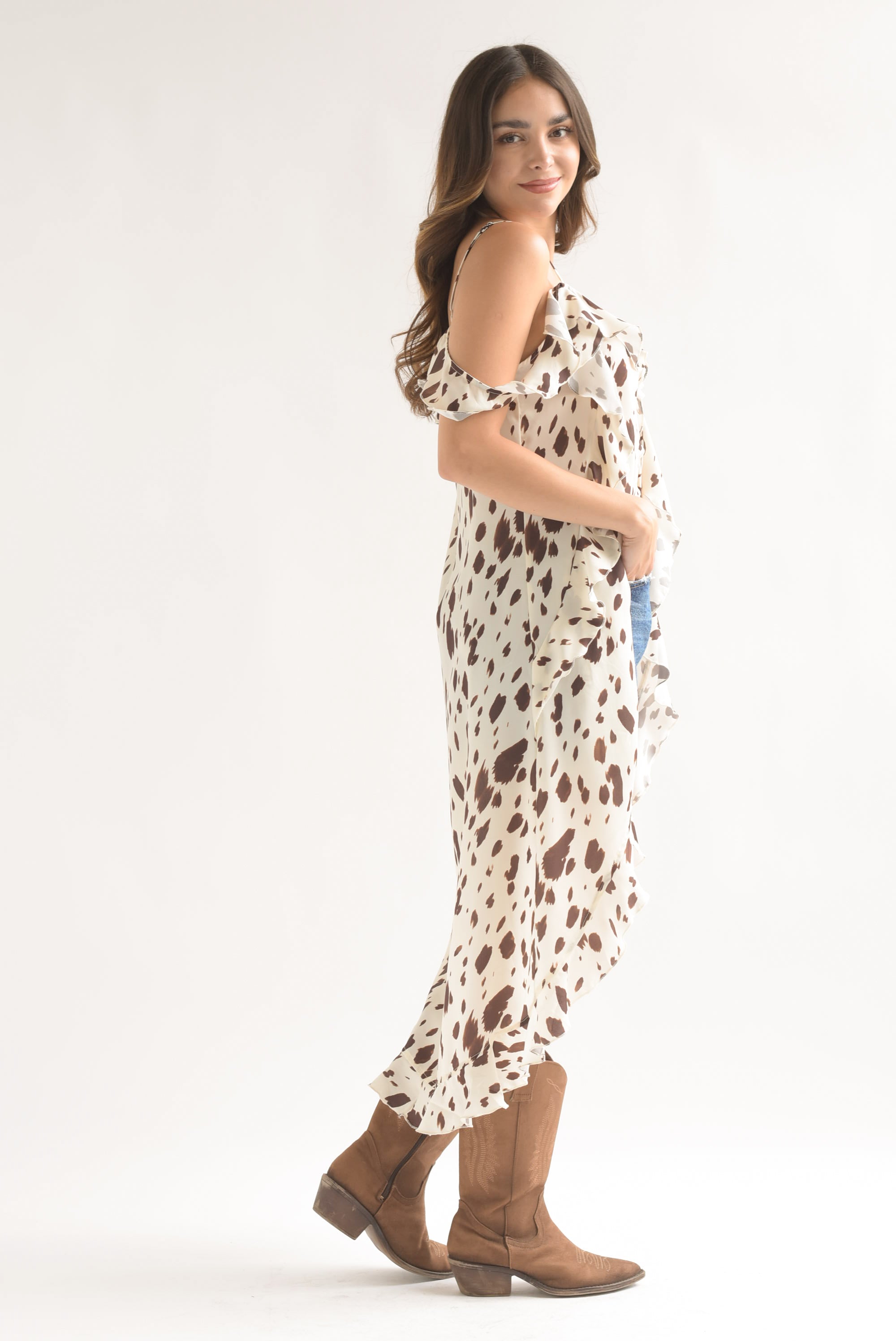 Maxi blusa olanes sin manga Cow