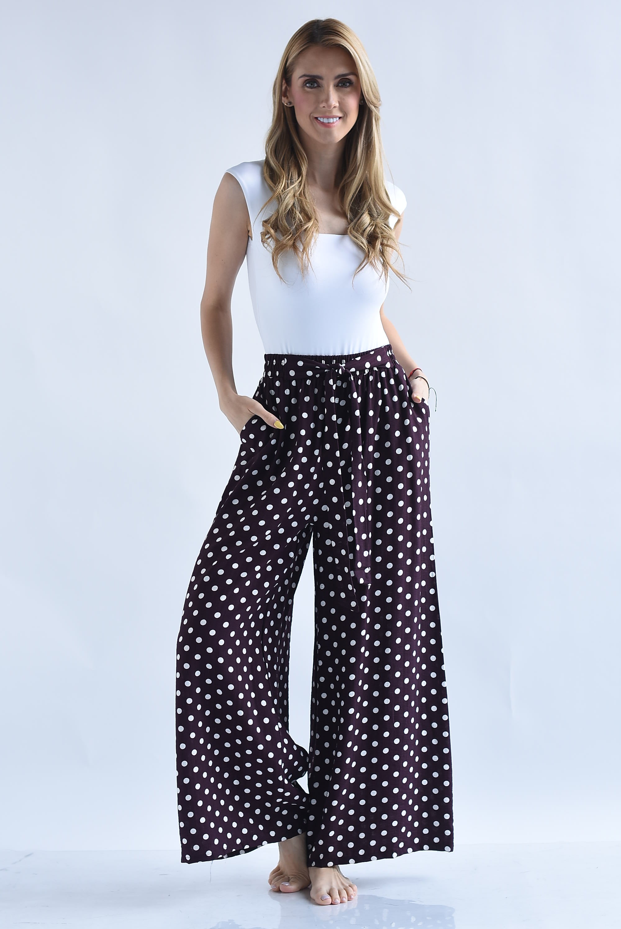 Pantalón cinta polka dots