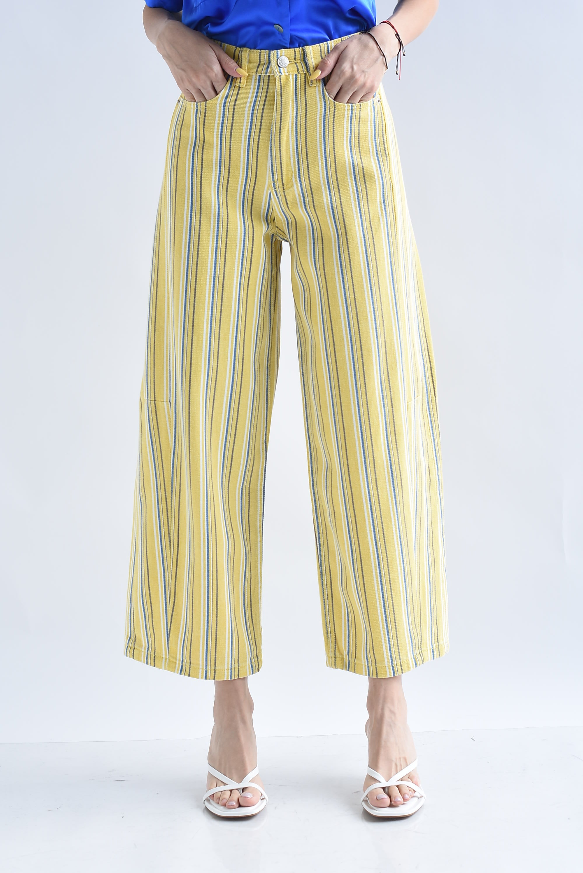 Jeans barrel rayas