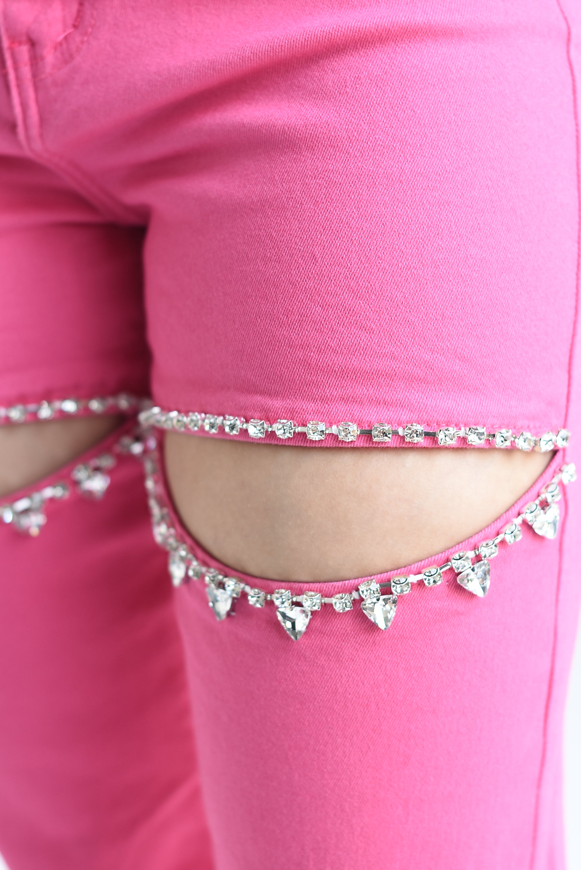 Jeans cut-out con joya Fiusha