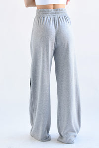 Fashion Styled Pantalón wide algodón track Gris