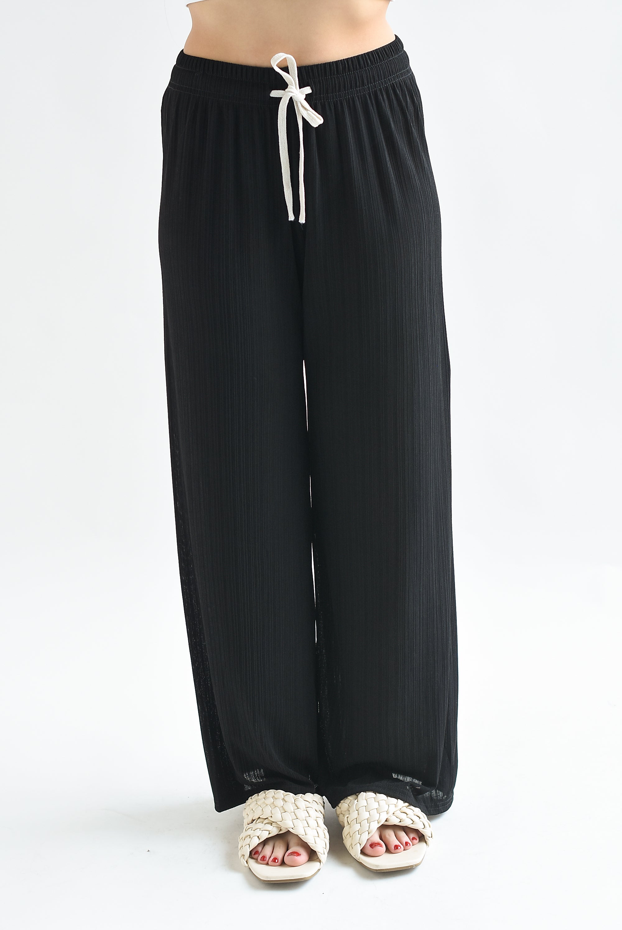 Pantalón textura Negro