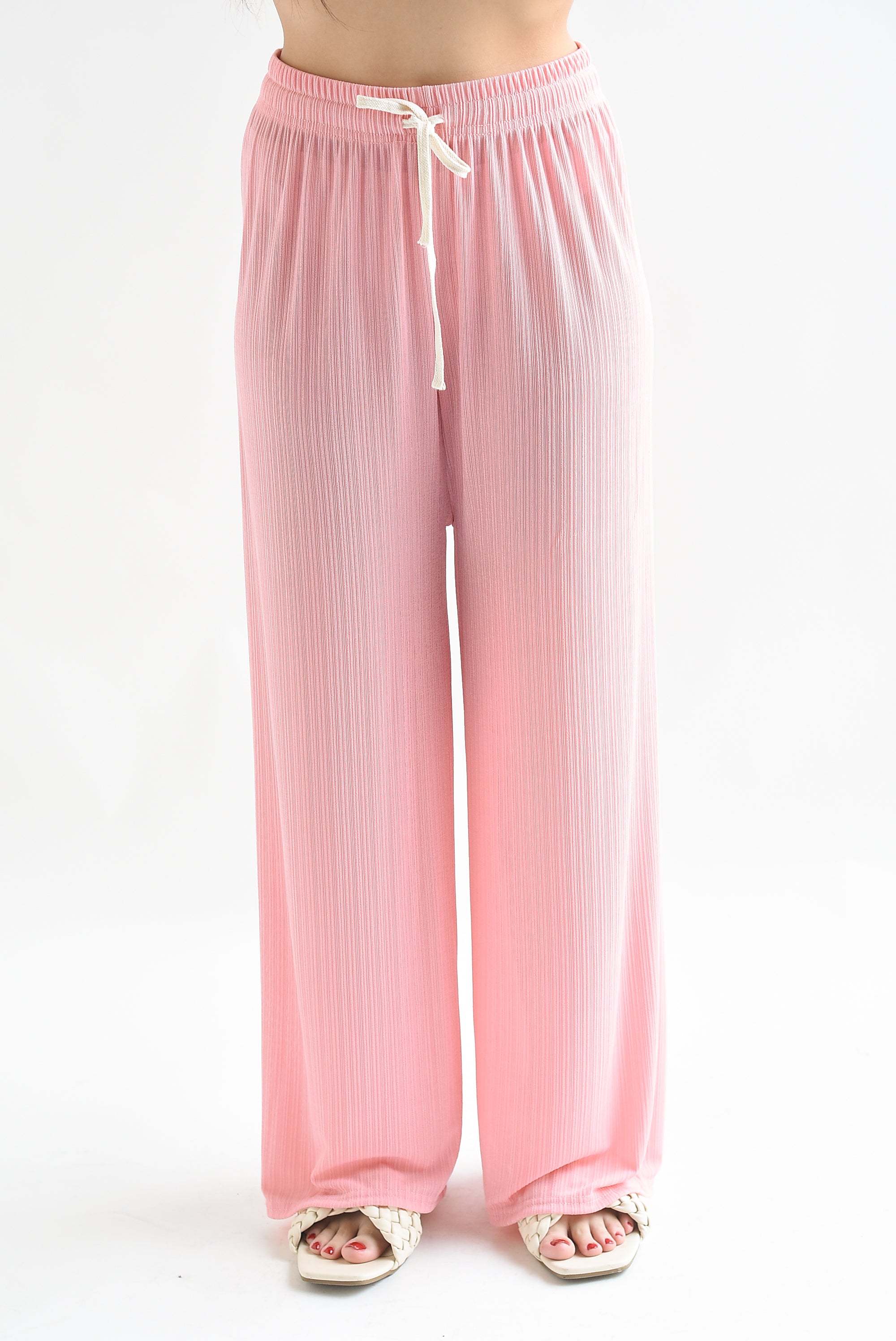 Pantalón textura Rosa