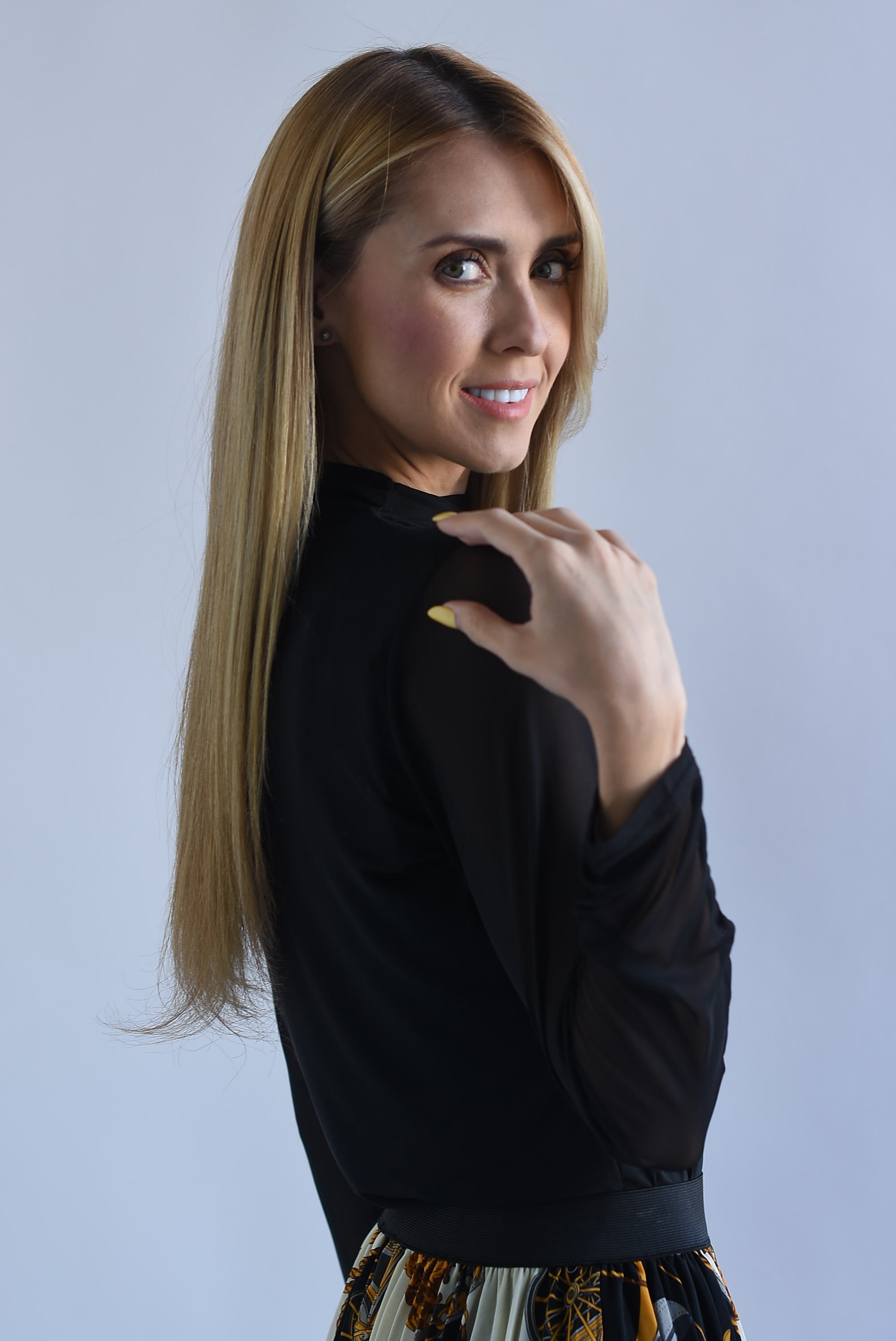 Blusa mesh doble manga larga