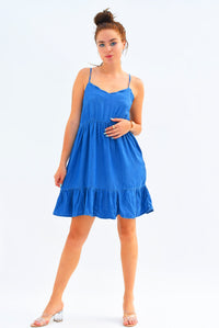 Fashion Styled Vestido corto denim tirantes Medium