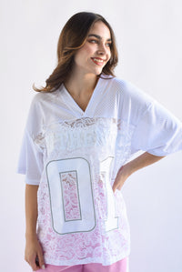 Fashion Styled Jersey encaje AUTHENTIC Blanco