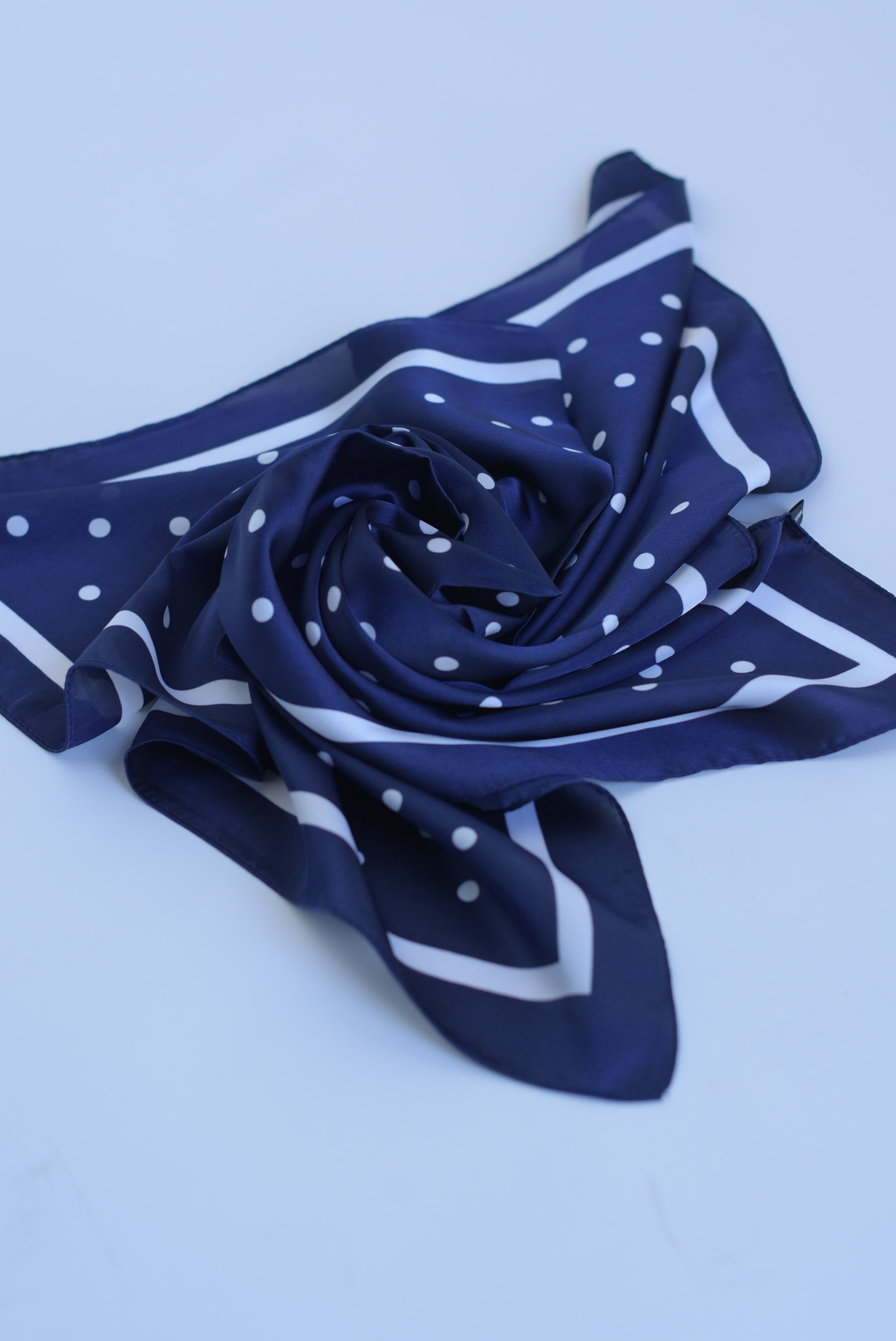 Mascada polka dots filo Azul Navy
