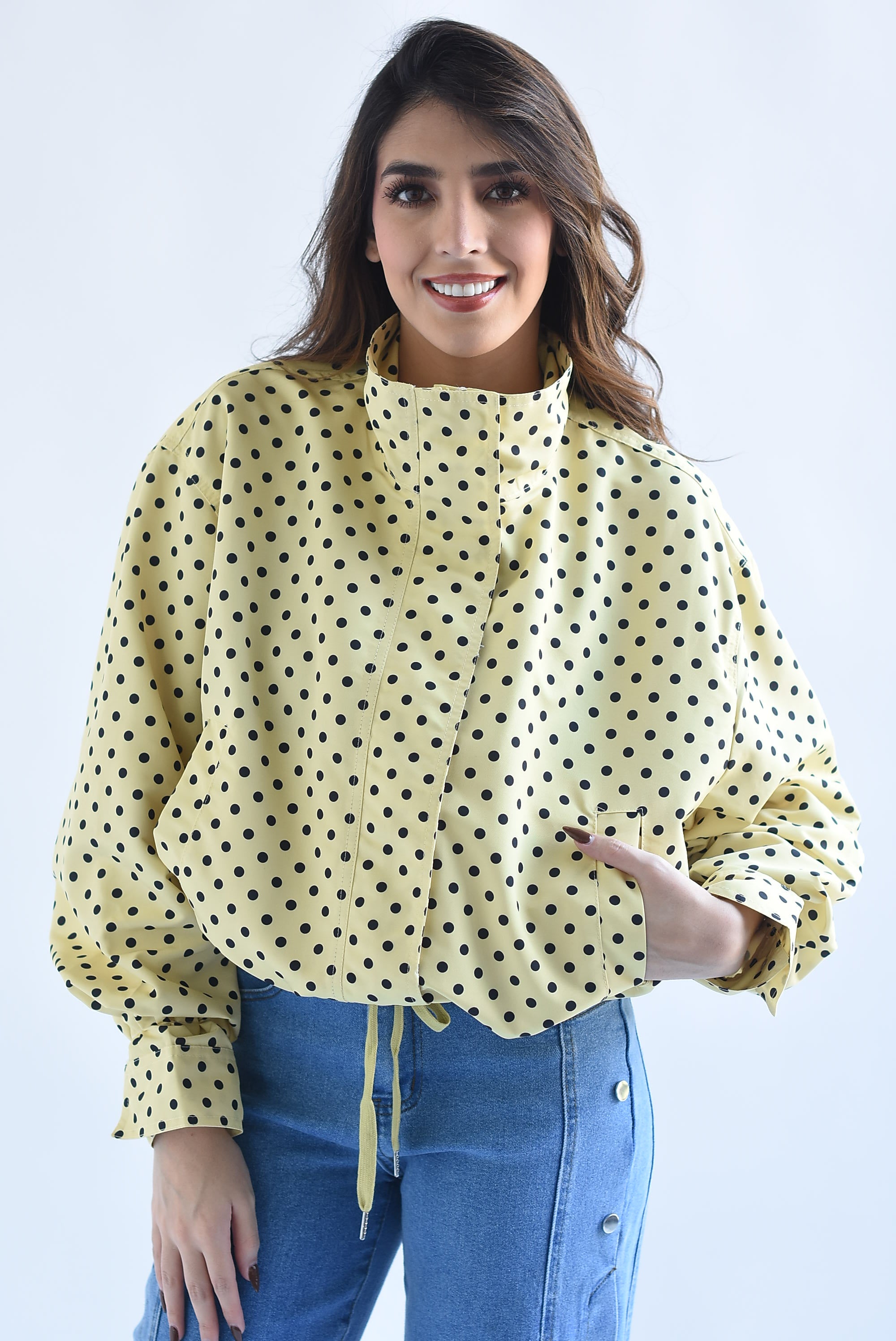 Chamarra polka dots jaretas