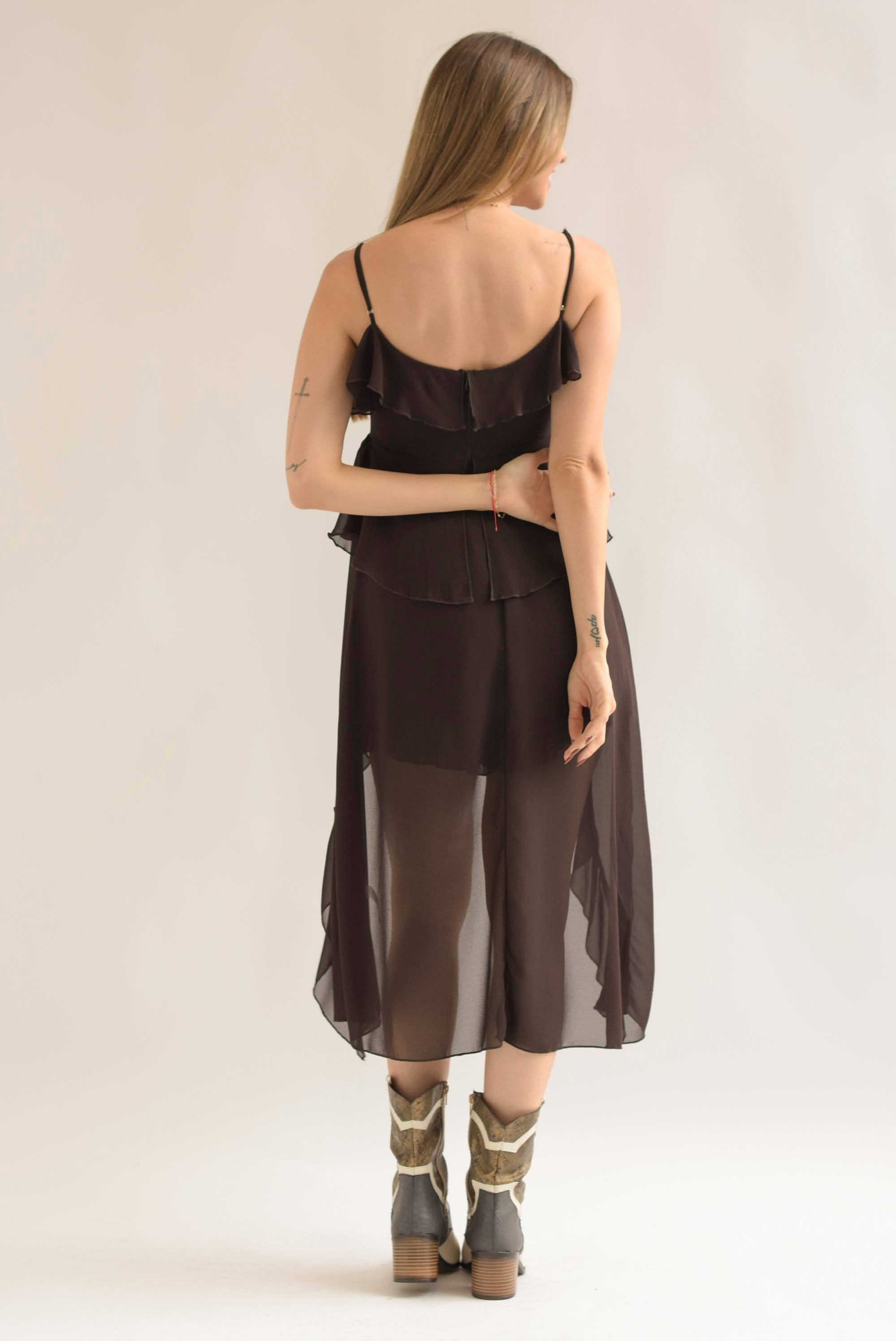 Set Short y Maxi blusa olanes Espresso