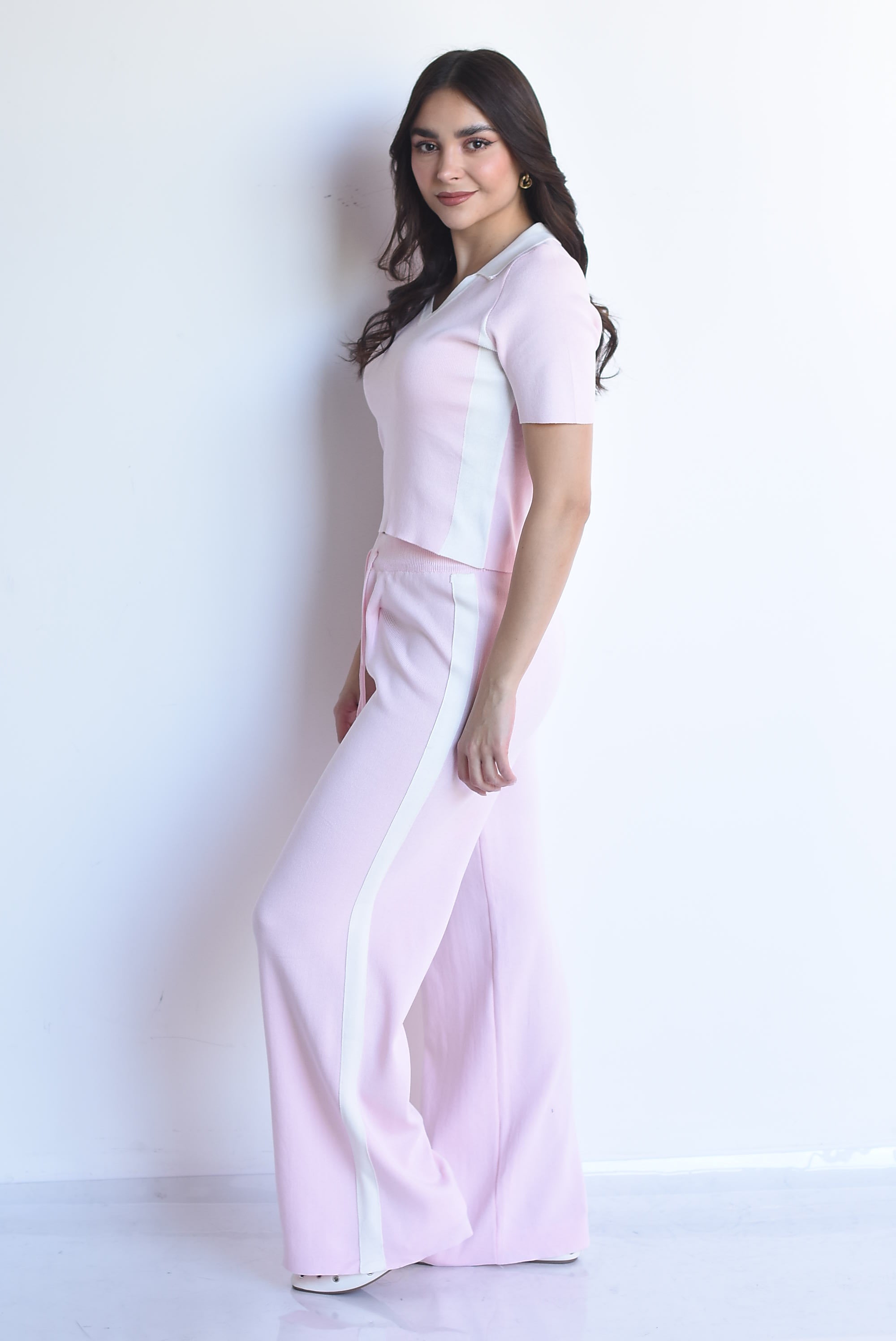 Set Pantalón y Blusa tipo polo track punto