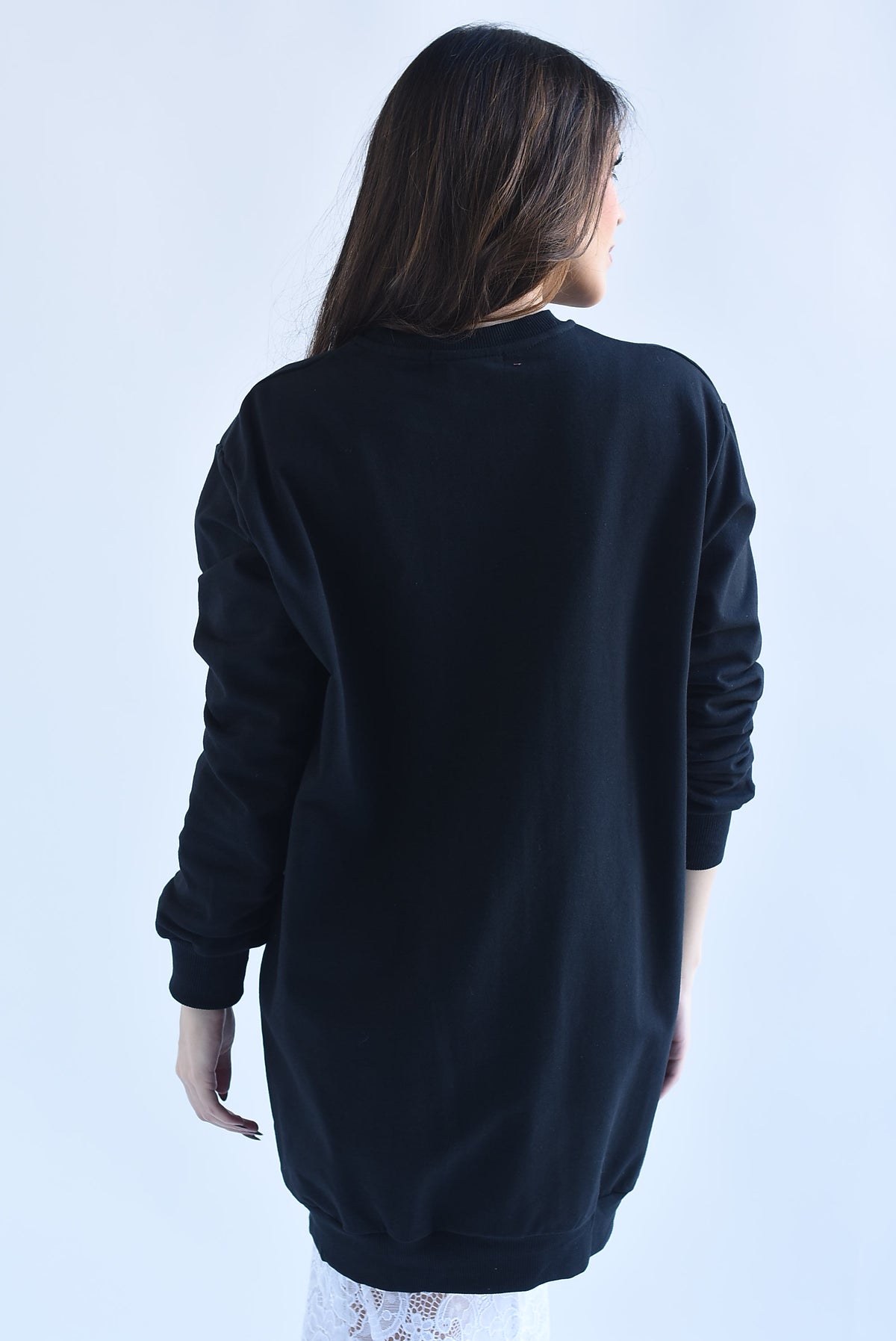 Sudadera vestido corset encaje