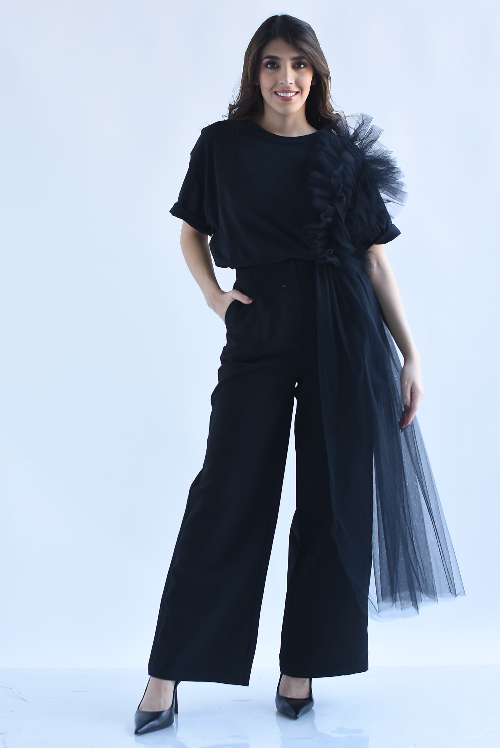 T-Shirt olán y cauda tulle