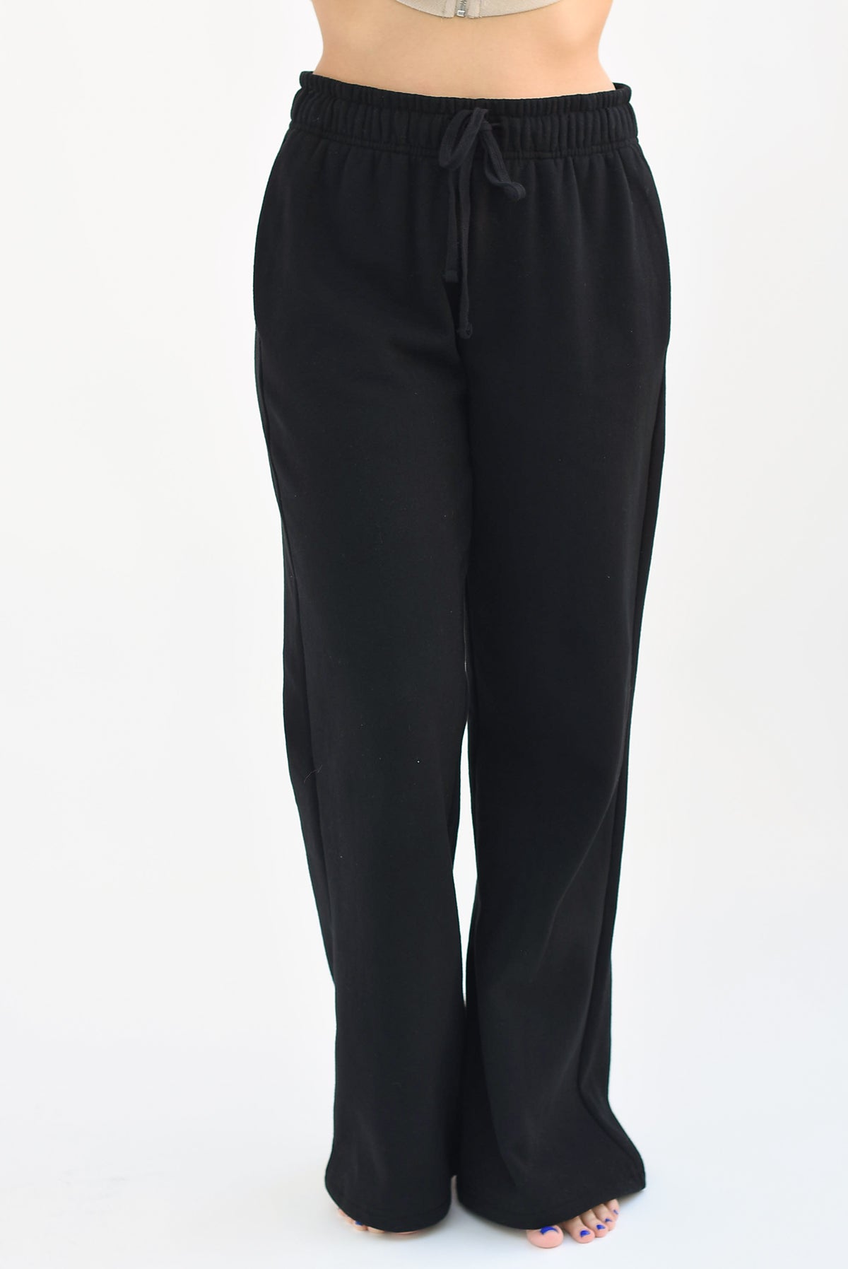 Pantalón tipo pants wide leg Negro