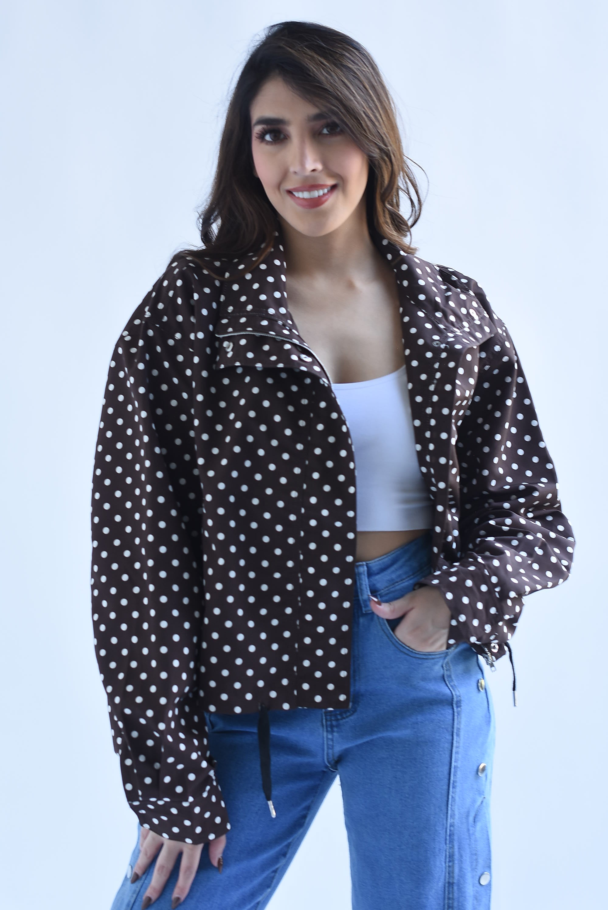 Chamarra polka dots jareta