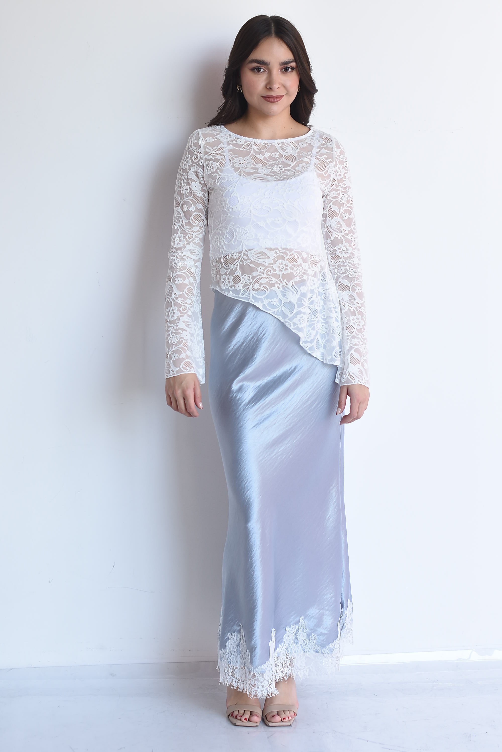 Falda lencera filo encaje