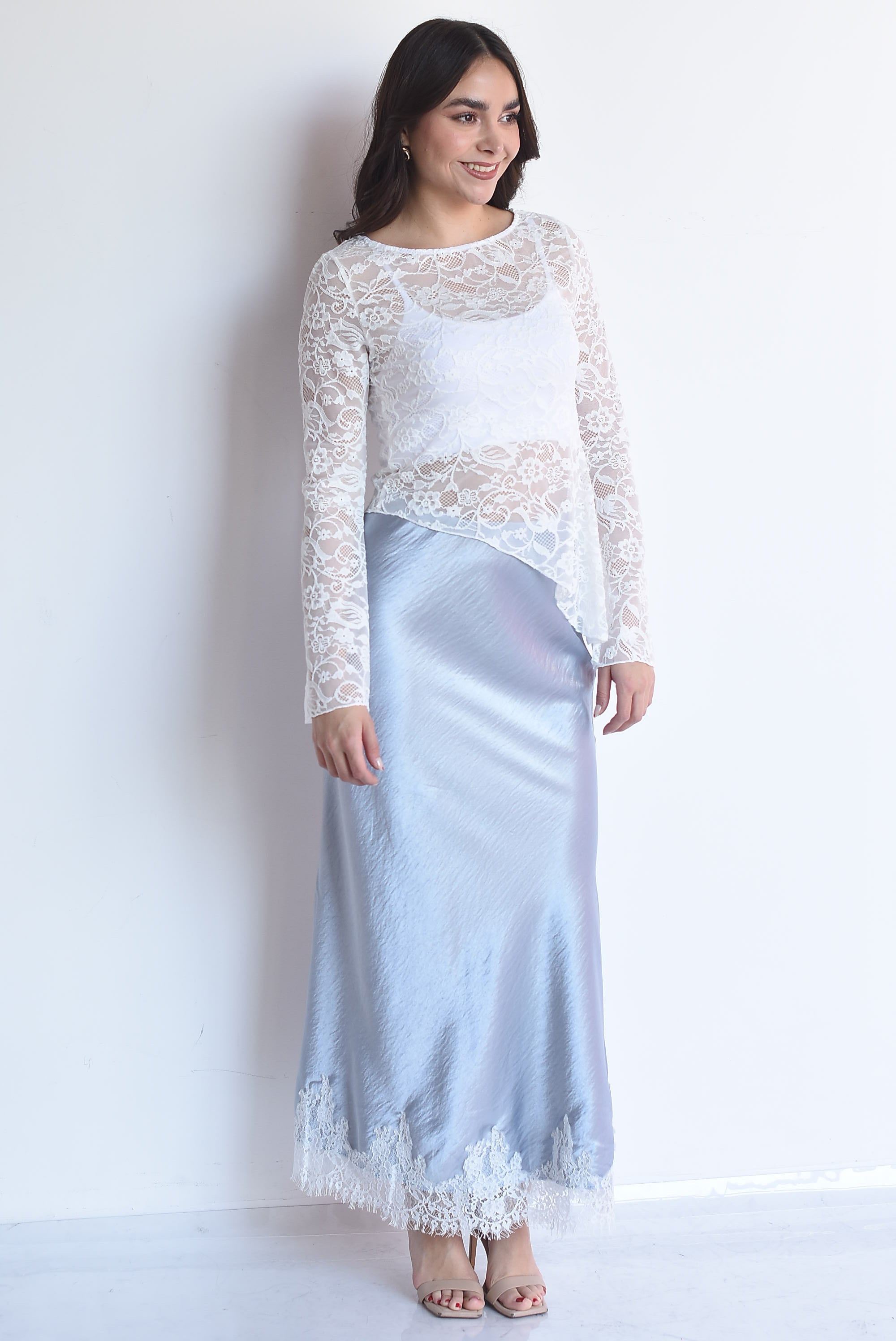 Falda lencera filo encaje