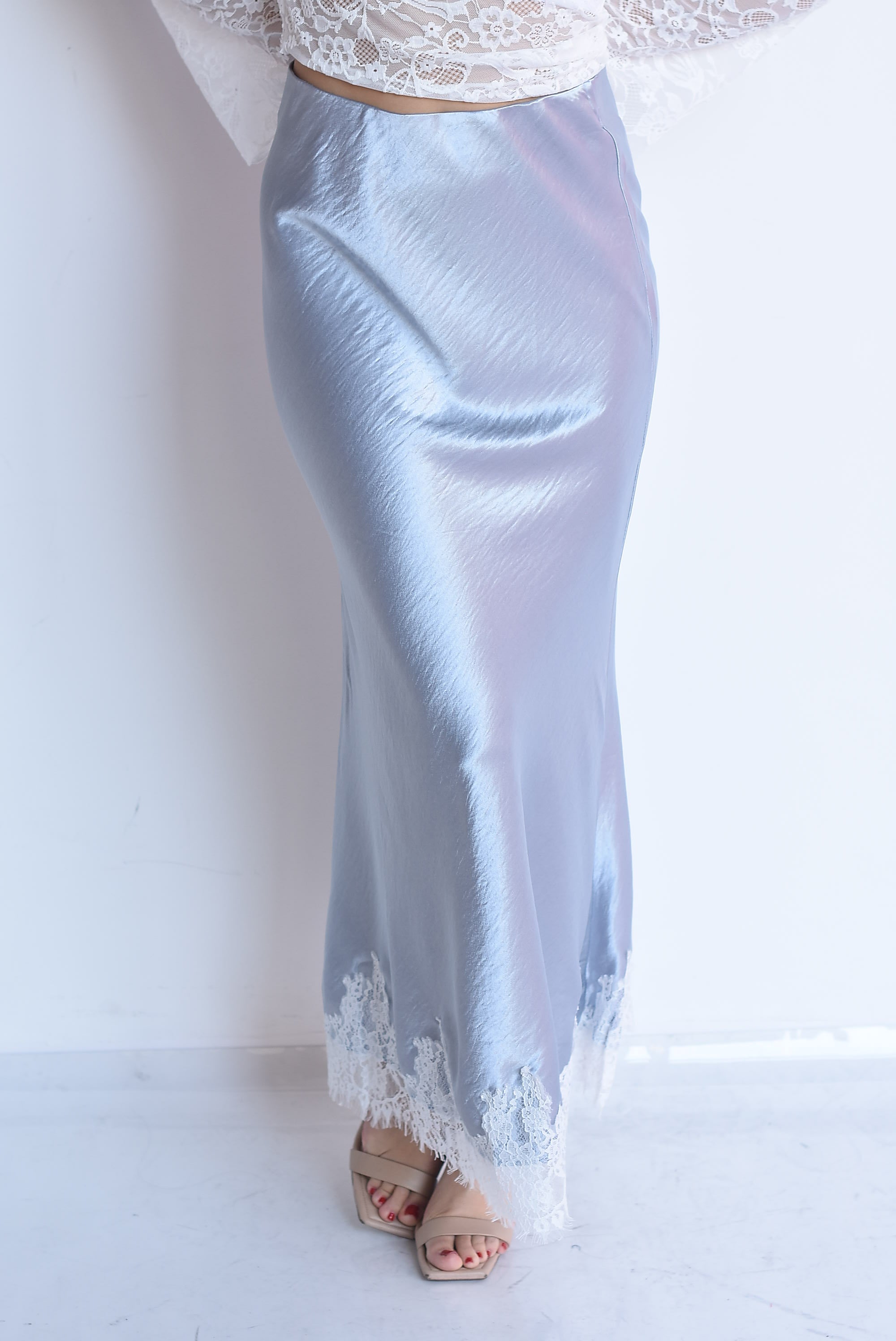 Falda lencera filo encaje