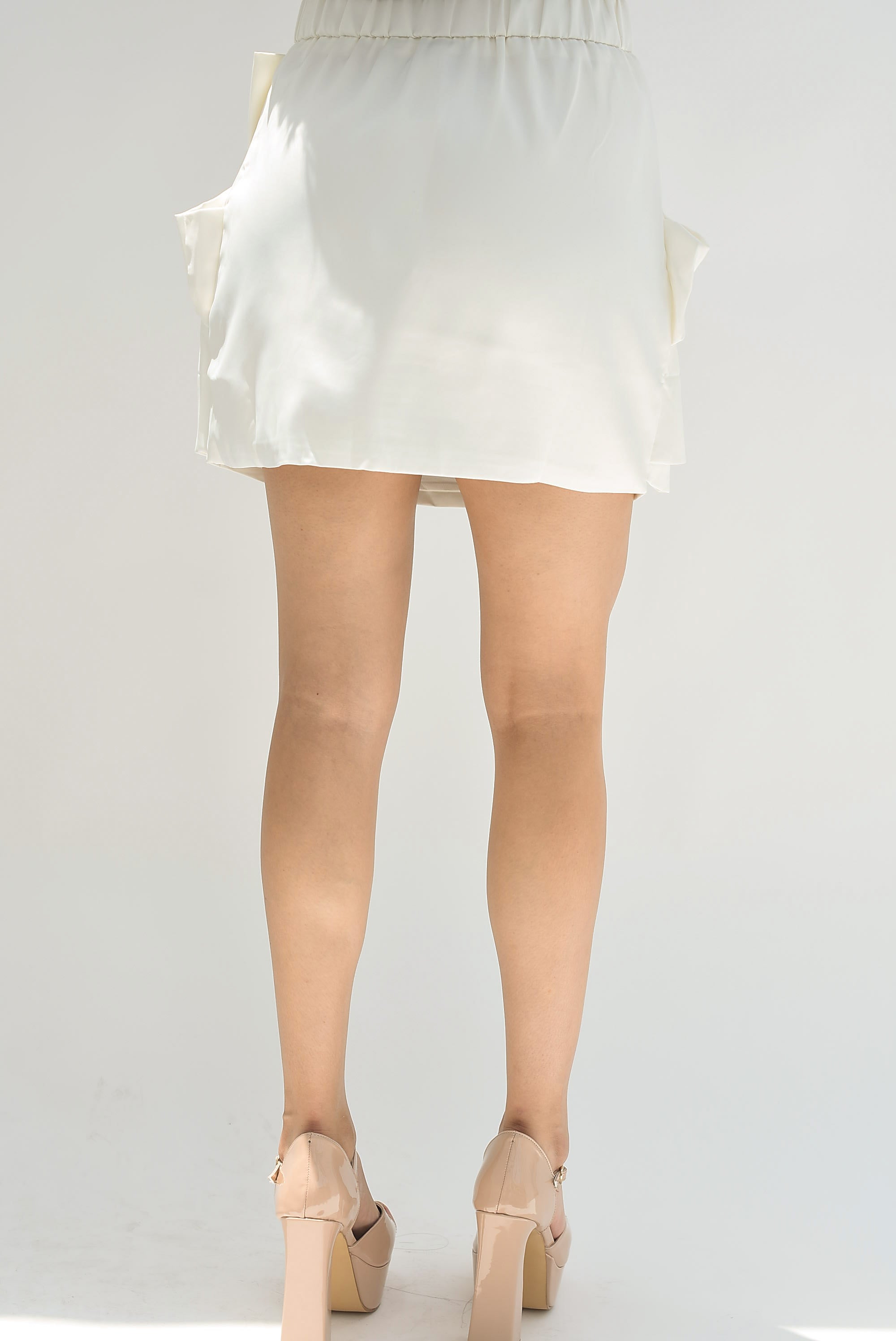 Mini Falda Flores joya Blanca