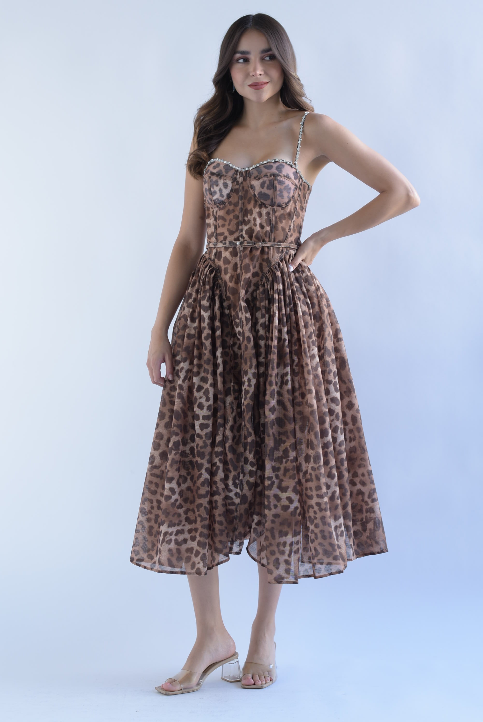 Vestido corset Leopardo