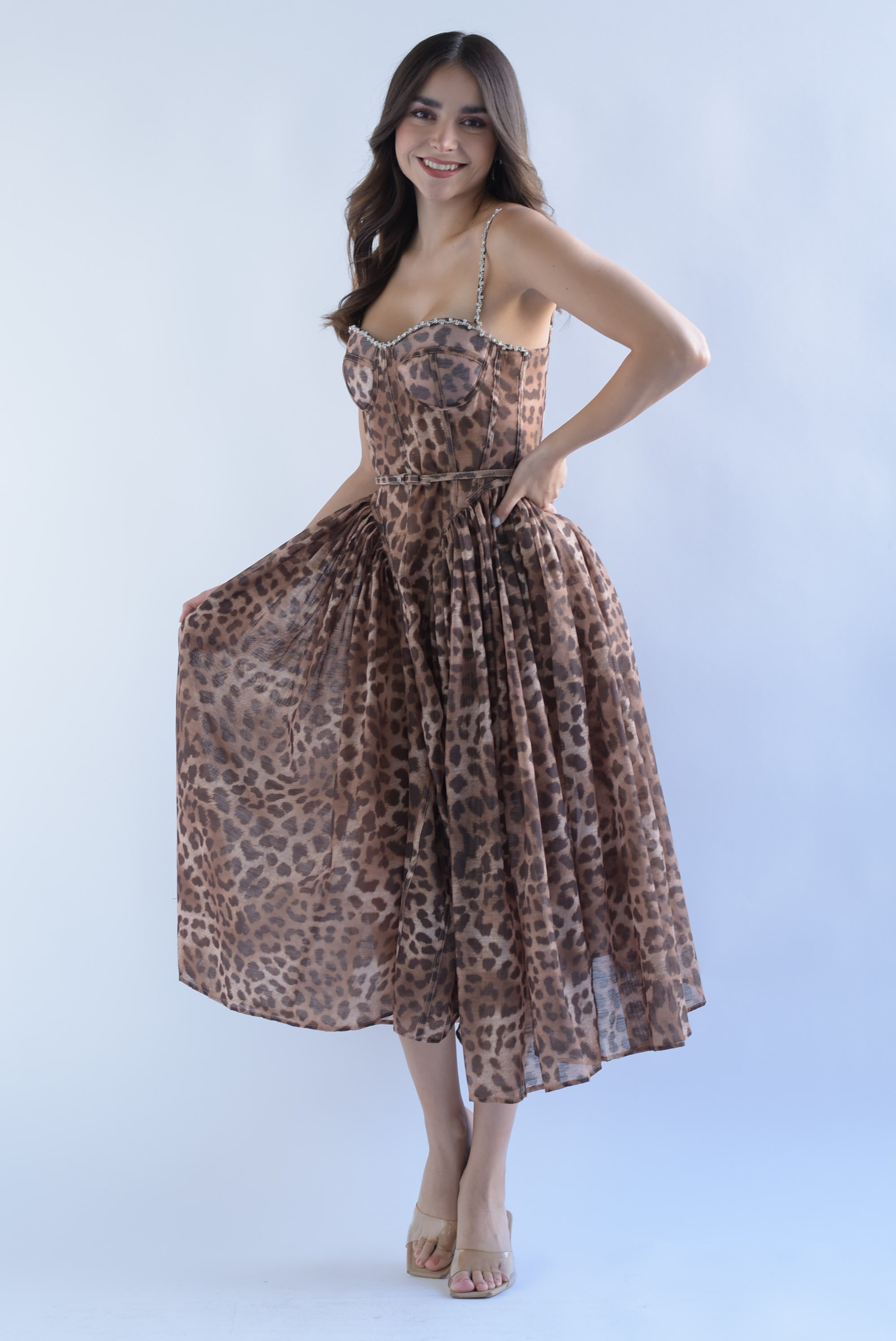 Vestido corset Leopardo