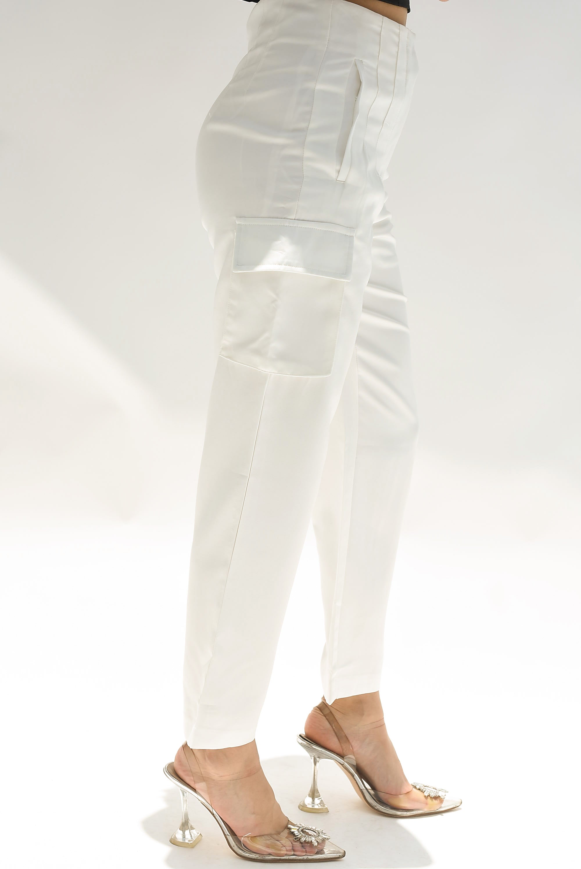 Pantalón de vestir cargo Blanco