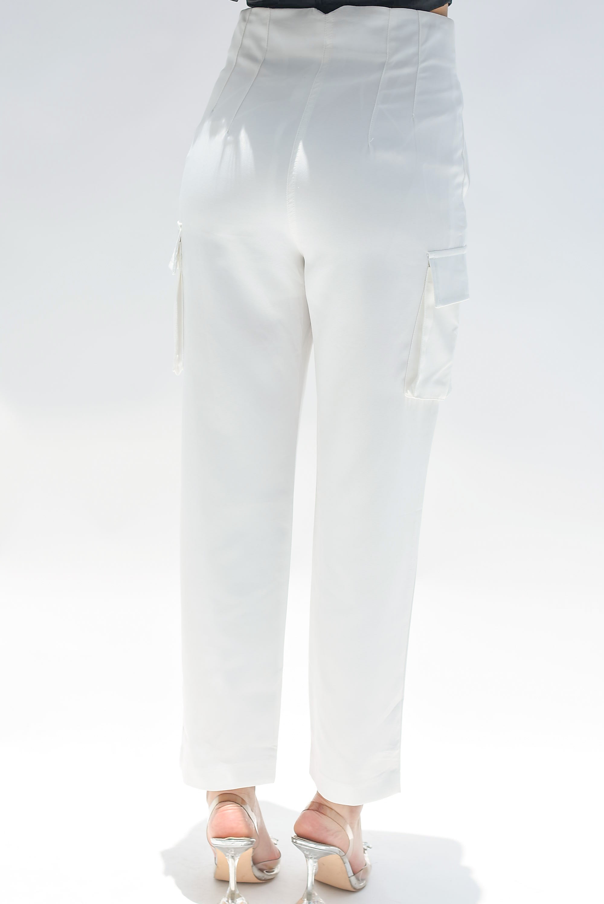 Pantalón de vestir cargo Blanco