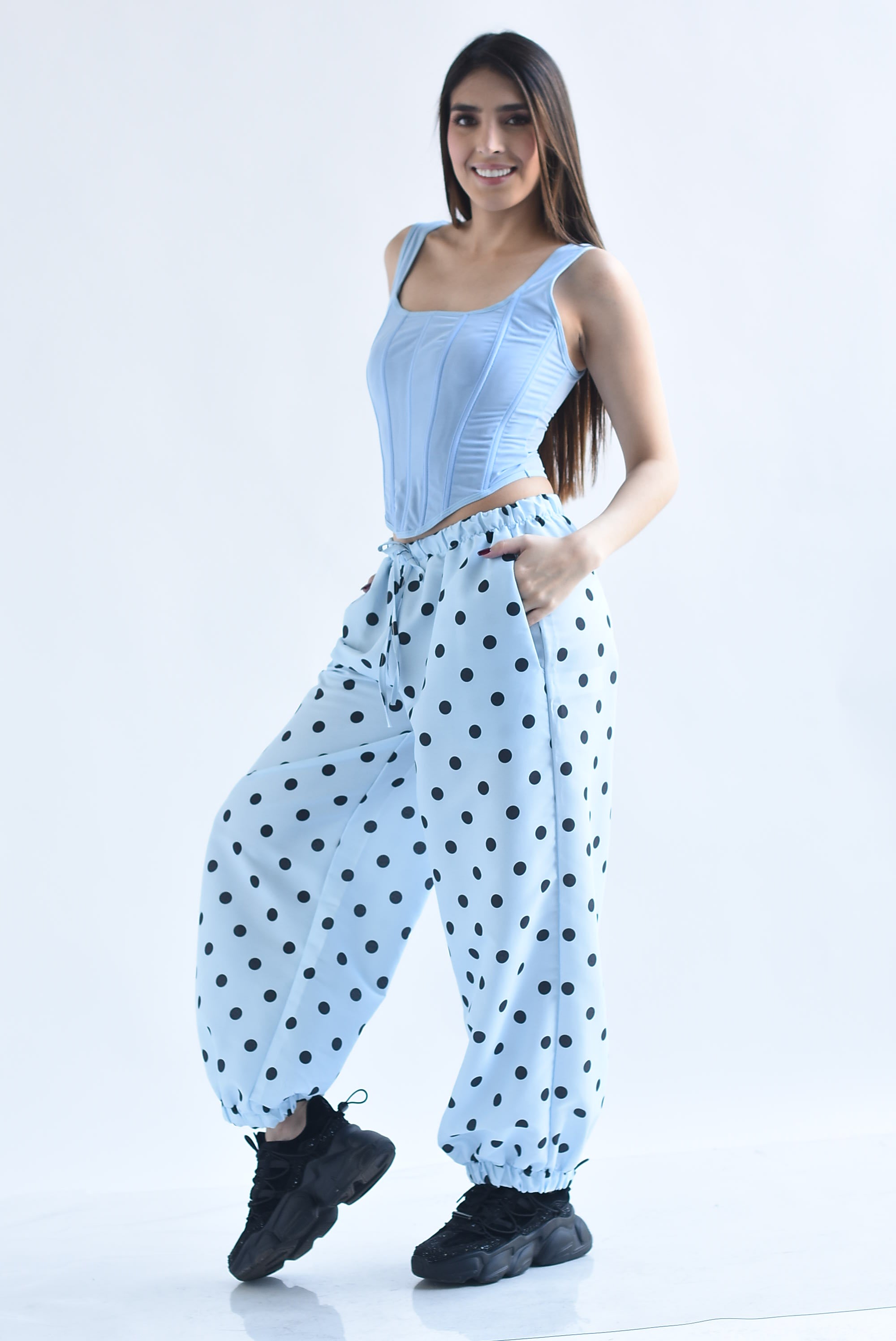 Pantalón globo polka dots jareta
