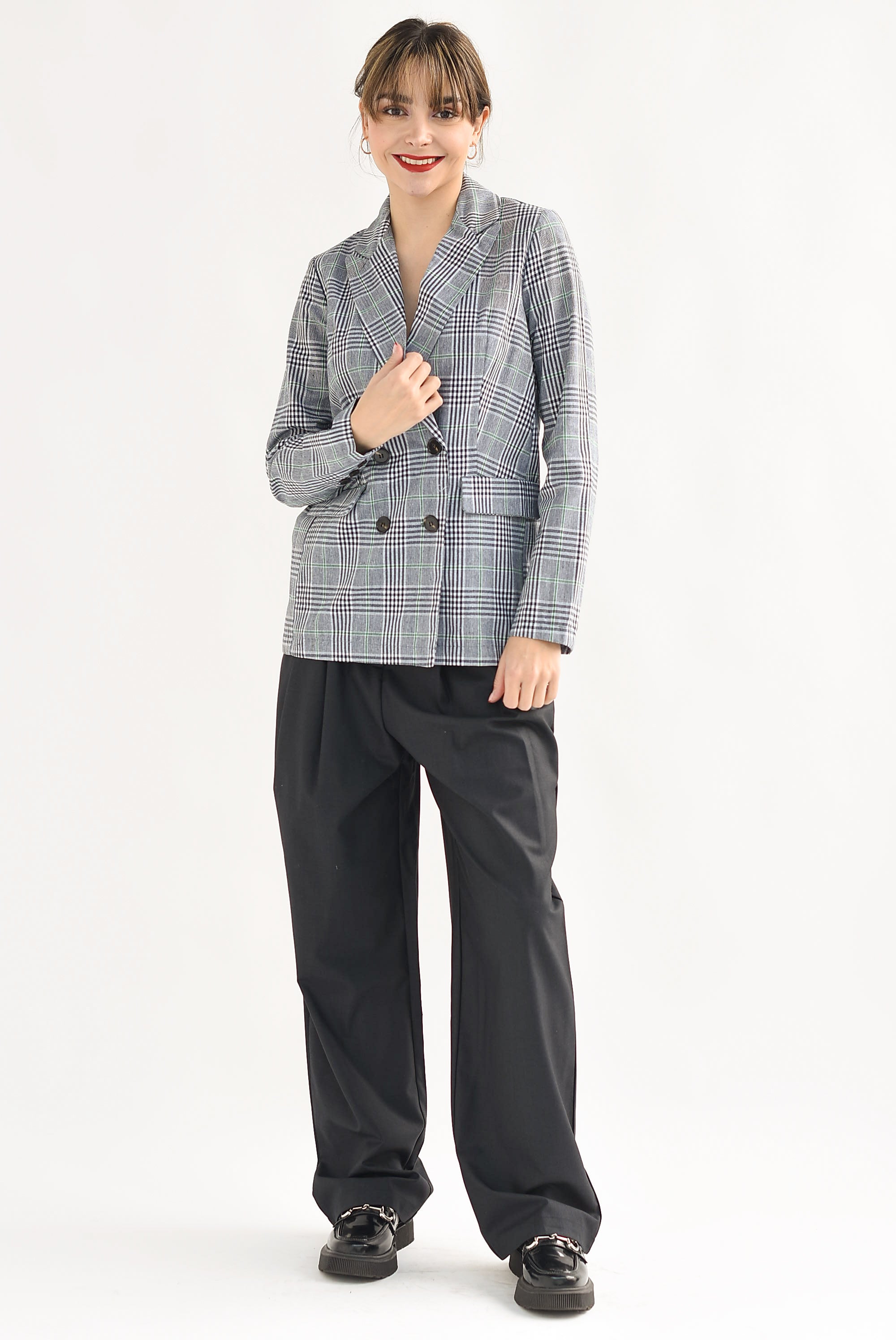 Pantalón de vestir pinzas Negro