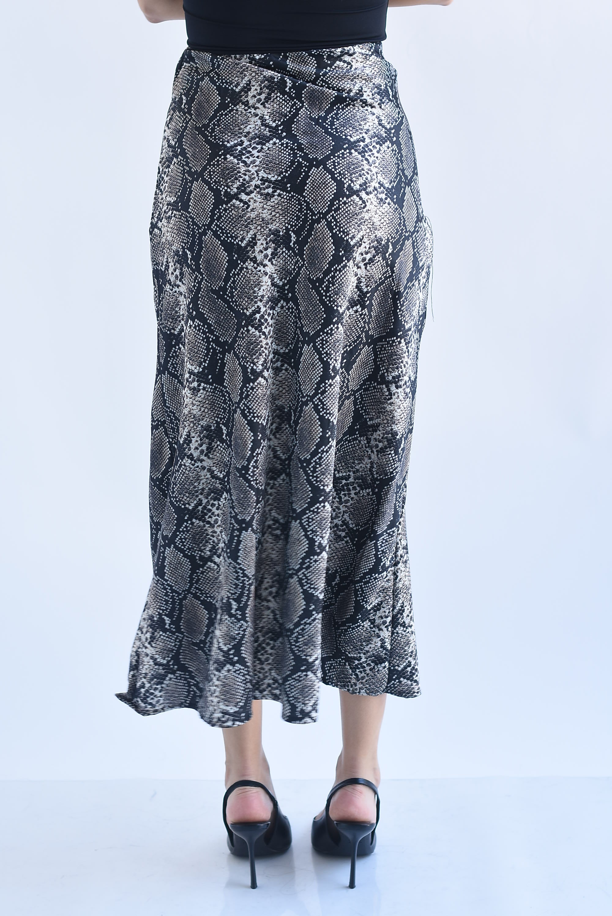 Falda larga lencera Snake print