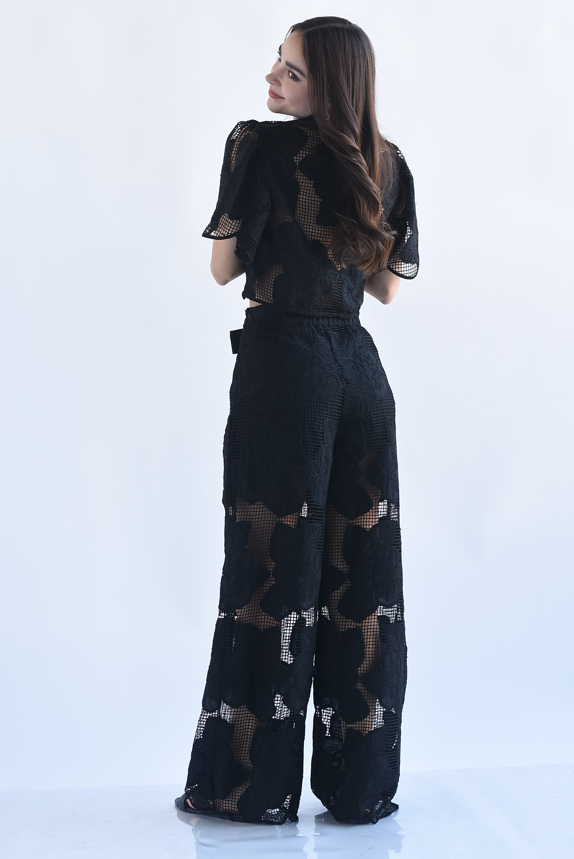 Set Pantalón y Blusa calado flores