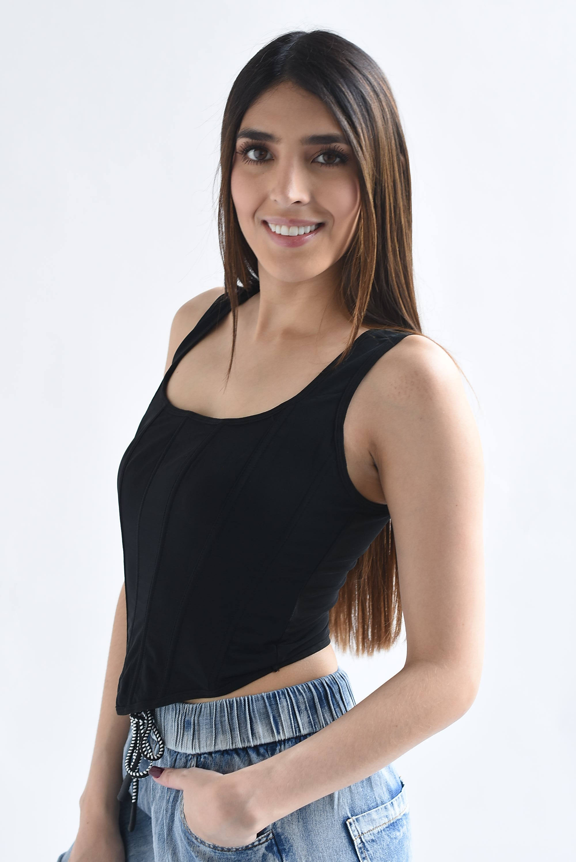 Top corsetero mesh