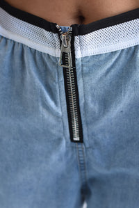 Fashion Styled Jeans encaje track Negro