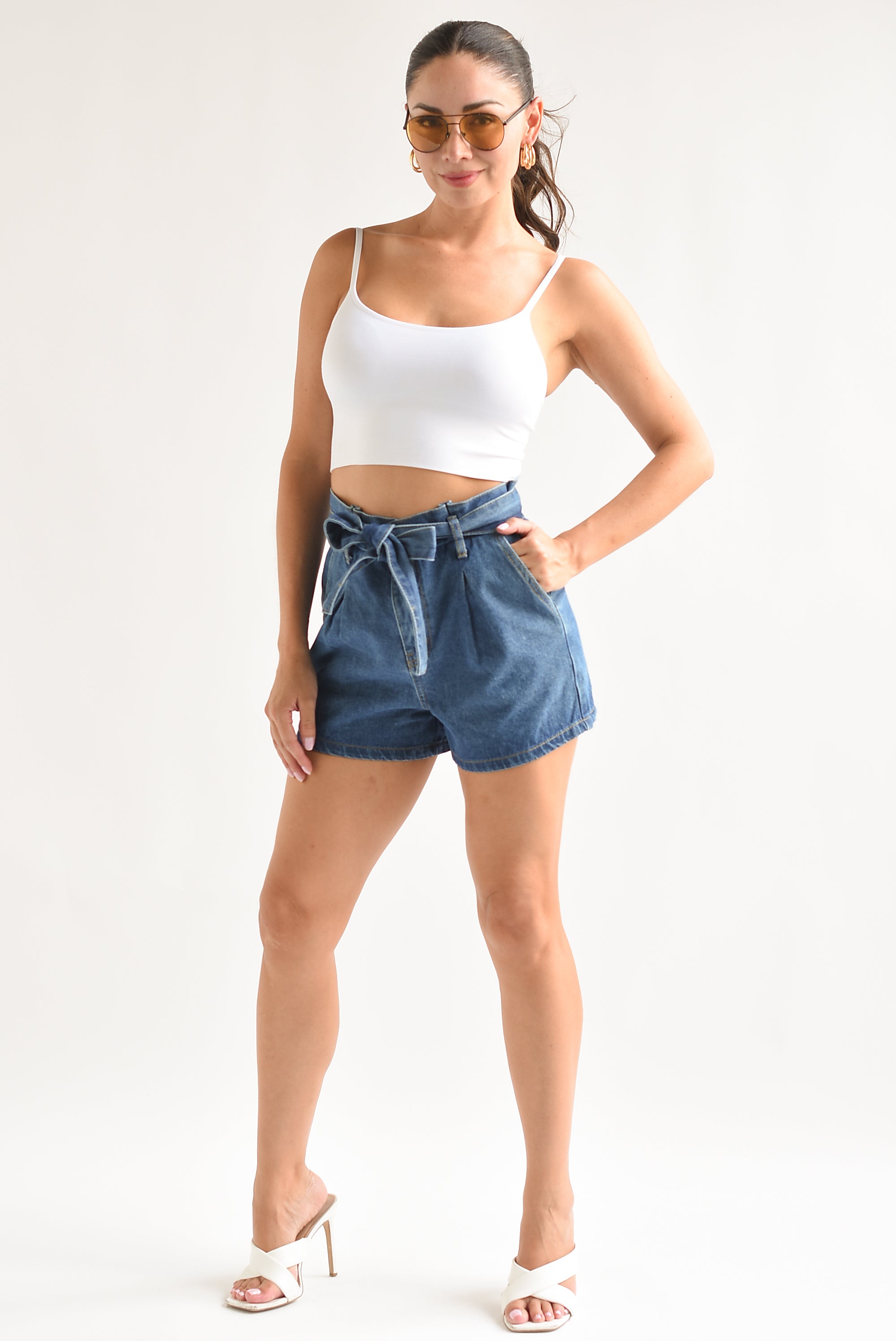 Short cinta Denim Dark