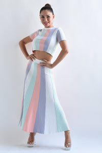 Fashion Styled Set Falda y Top punto Pastel