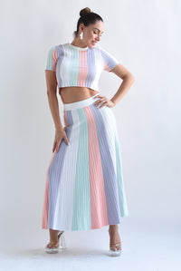 Fashion Styled Set Falda y Top punto Pastel
