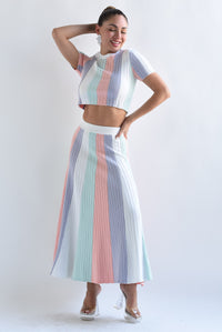 Fashion Styled Set Falda y Top punto Pastel