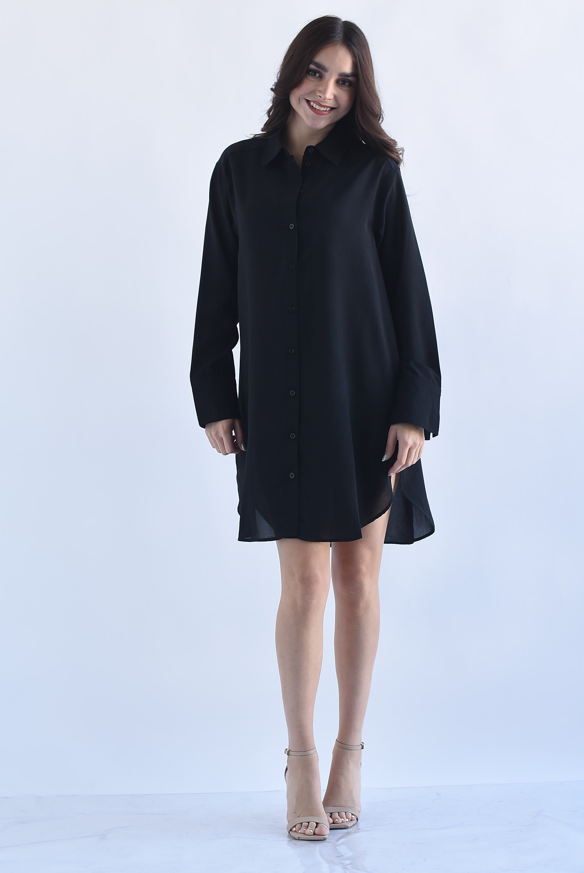 Vestido camisa manga larga